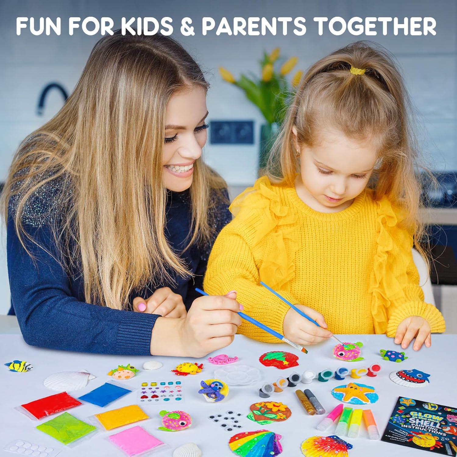 Kit de Pintura de Conchas EPUMP para Niños - Brillan en la Oscuridad