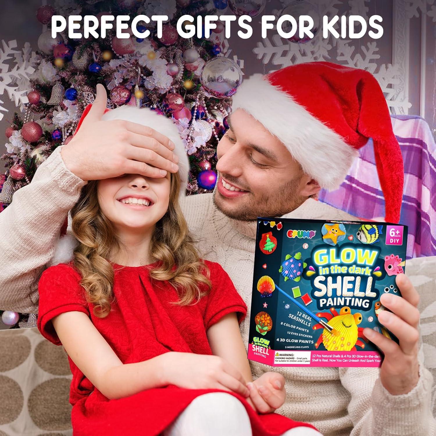 Kit de Pintura de Conchas EPUMP para Niños - Brillan en la Oscuridad