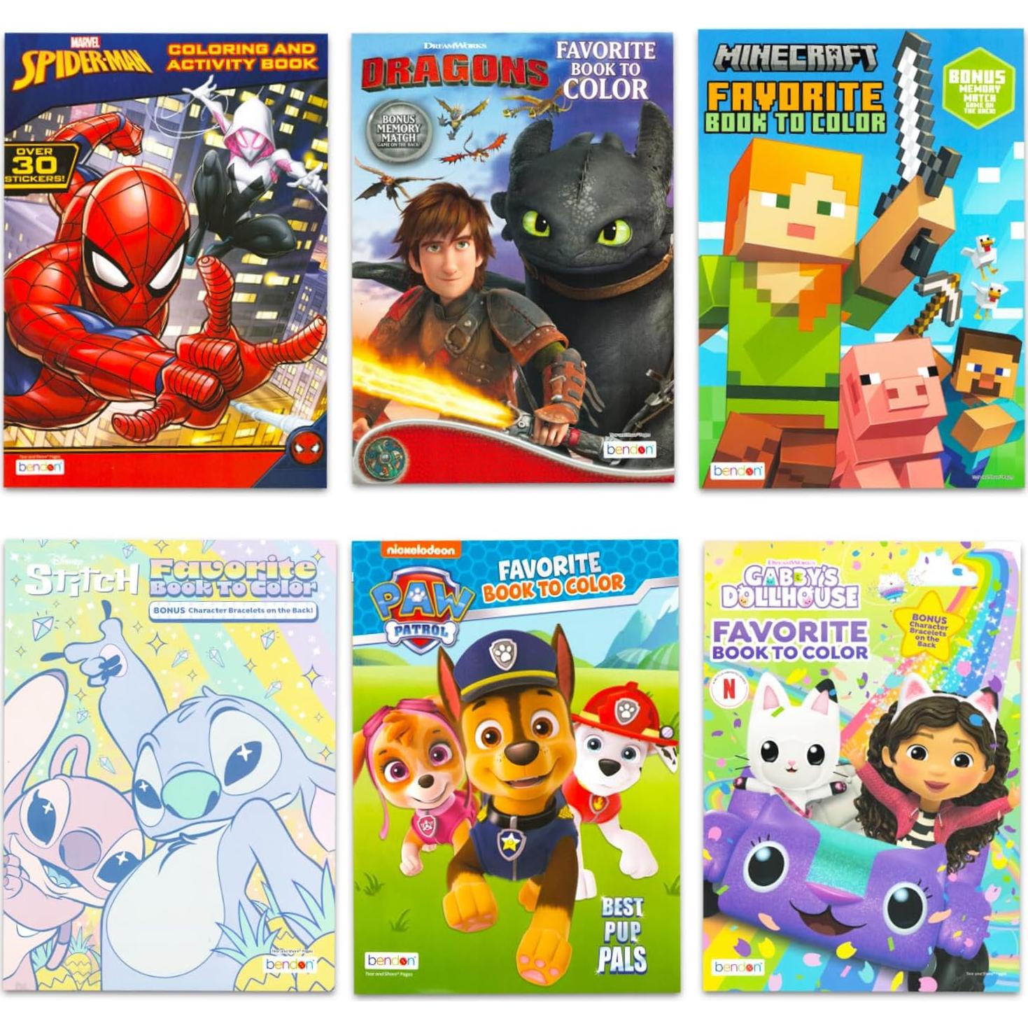 24 Libros para Colorear Disney para Niños 4 a 8 Años