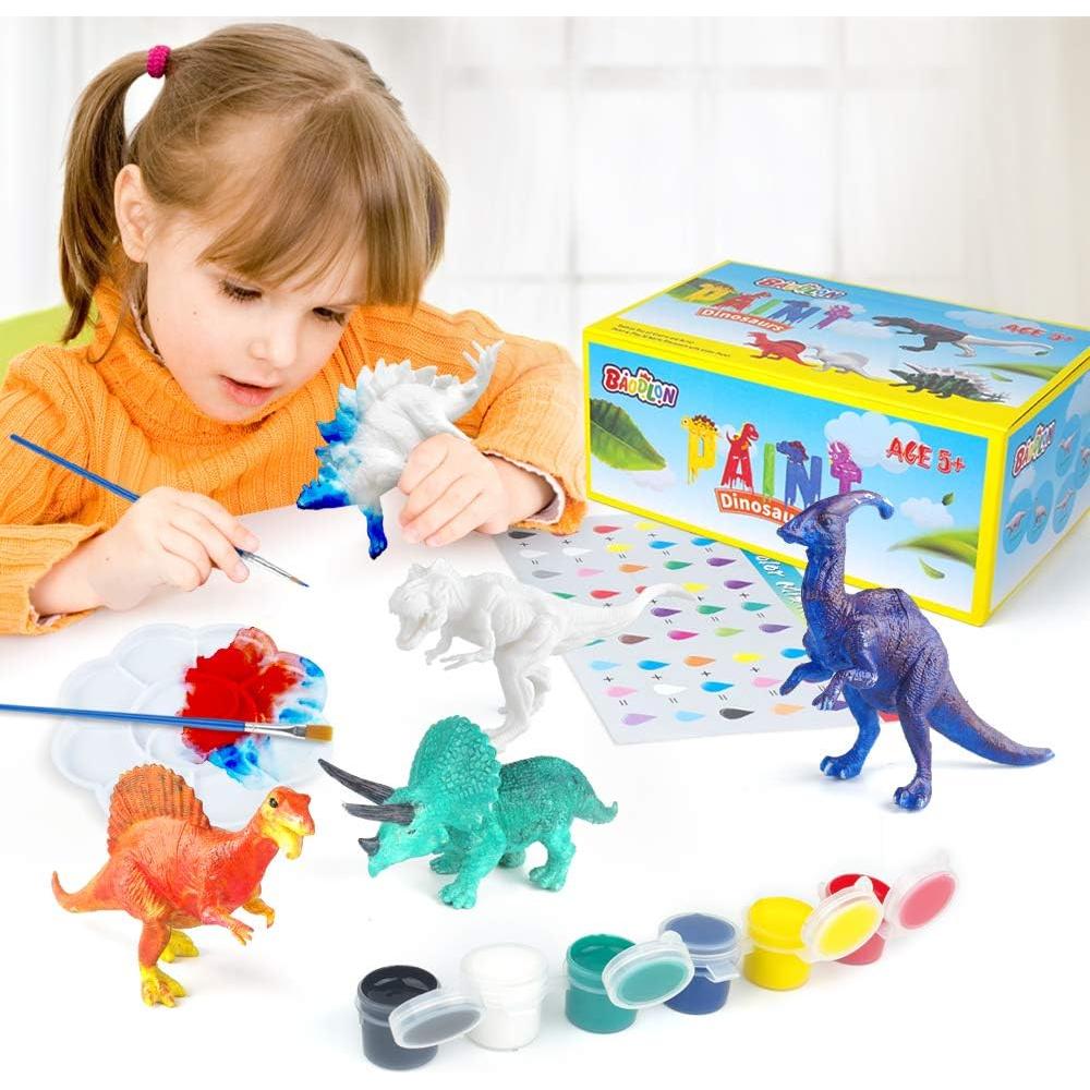 Set de Manualidades BAODLON para Niños - Pintura Dinosaurios 10 Figuras