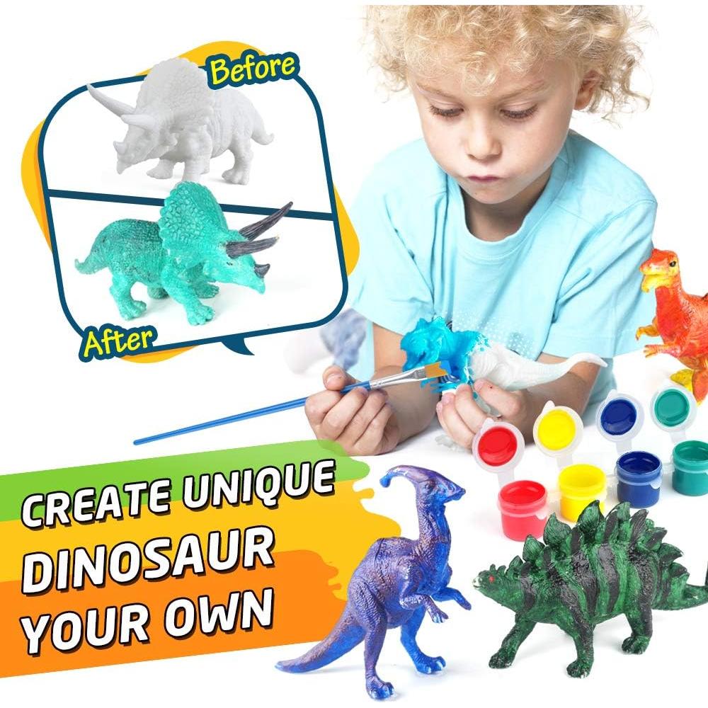 Set de Manualidades BAODLON para Niños - Pintura Dinosaurios 10 Figuras
