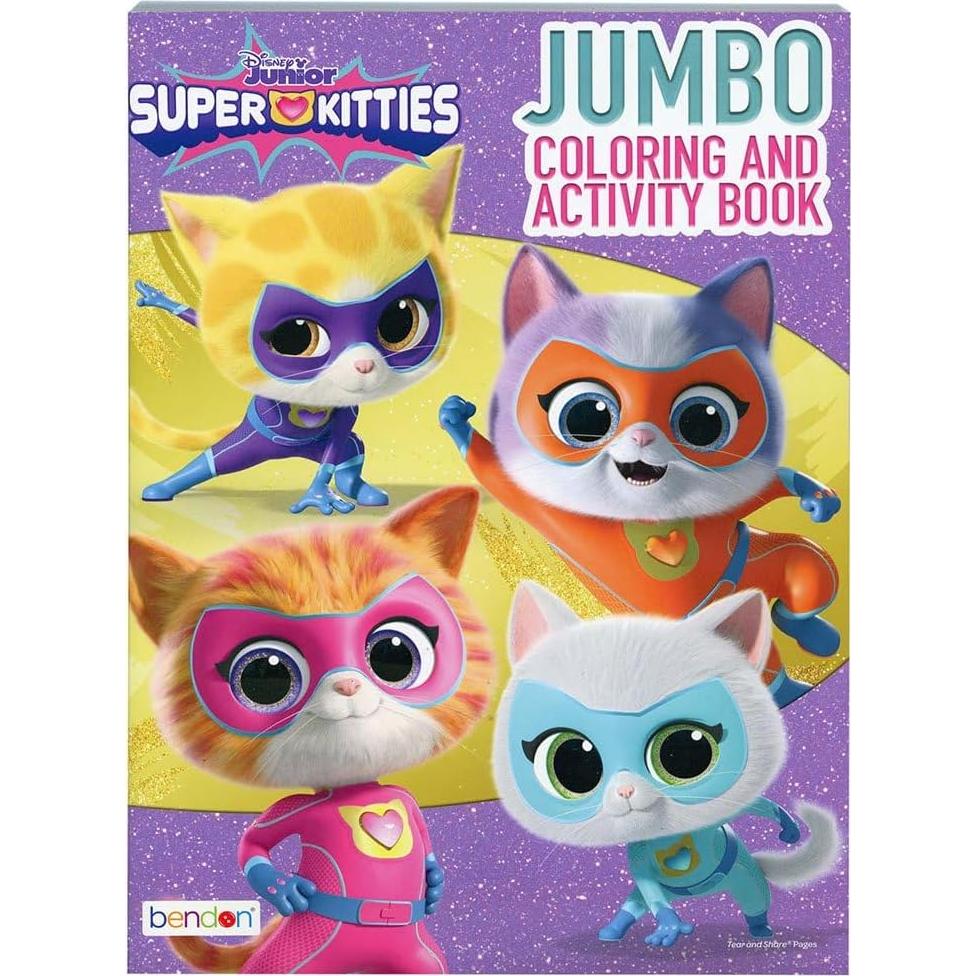 Conjunto de Libros para Colorear SuperKitties Disney 4-8 años