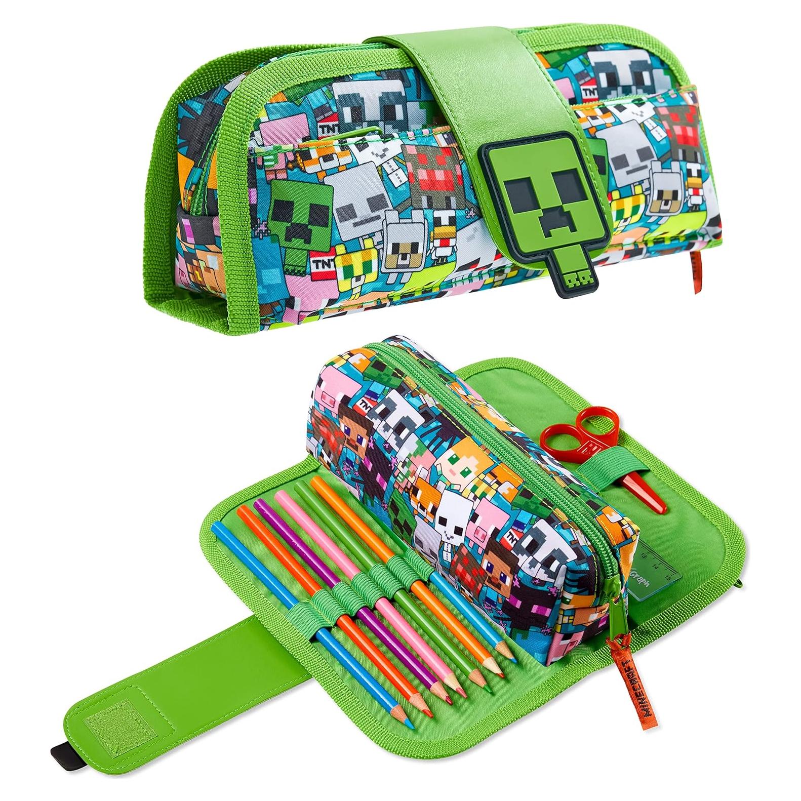 Estuche de Lápices Minecraft Oficial 2 en 1 para Niños