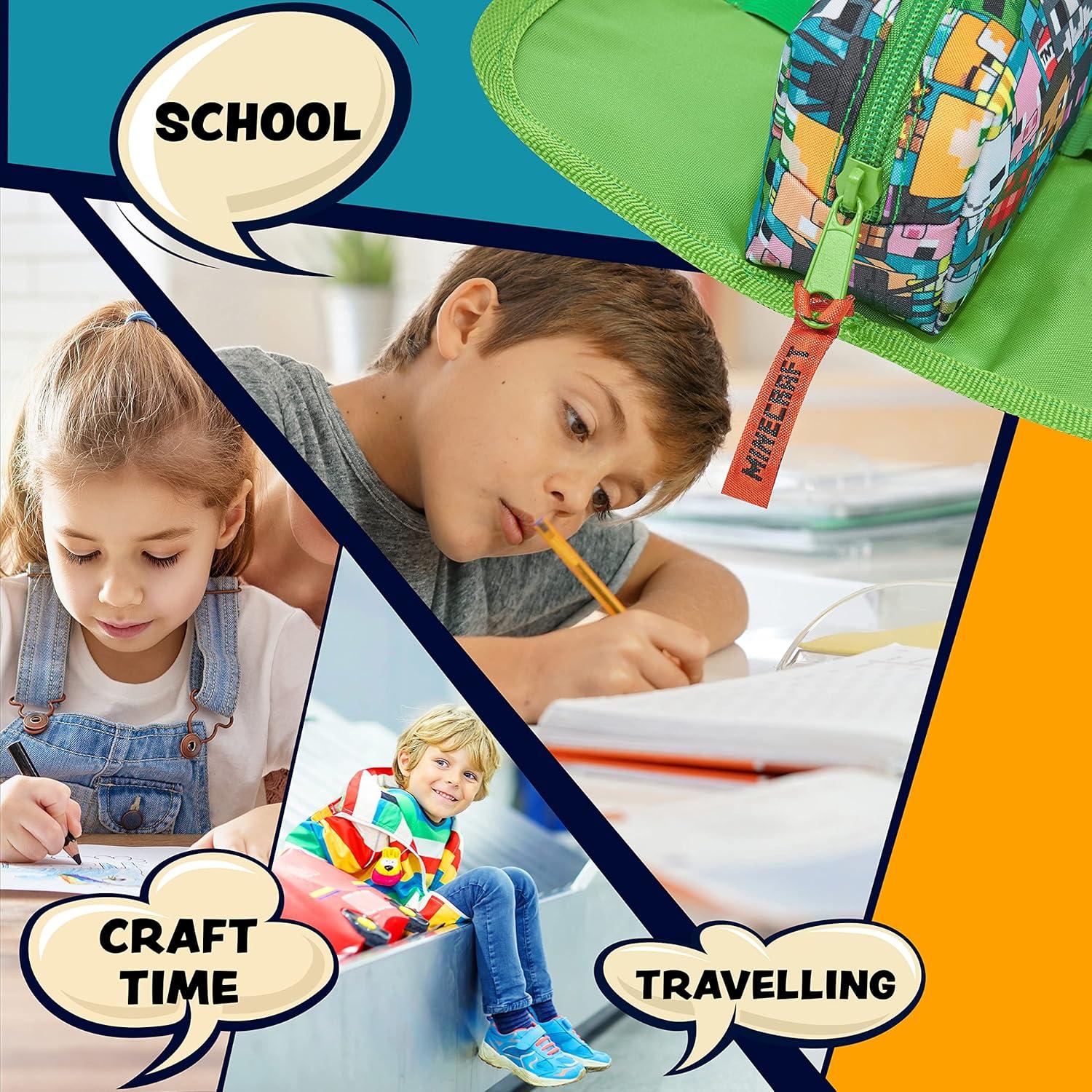 Estuche de Lápices Minecraft Oficial 2 en 1 para Niños