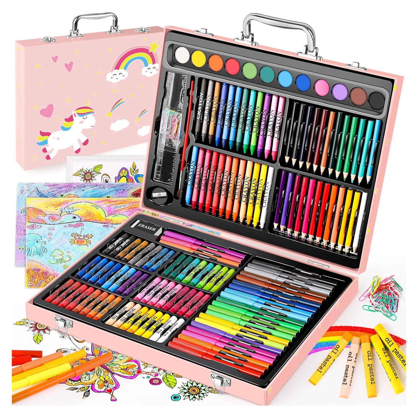 Set de Dibujo y Pintura Soucolor 183 Piezas para Niños y Adultos