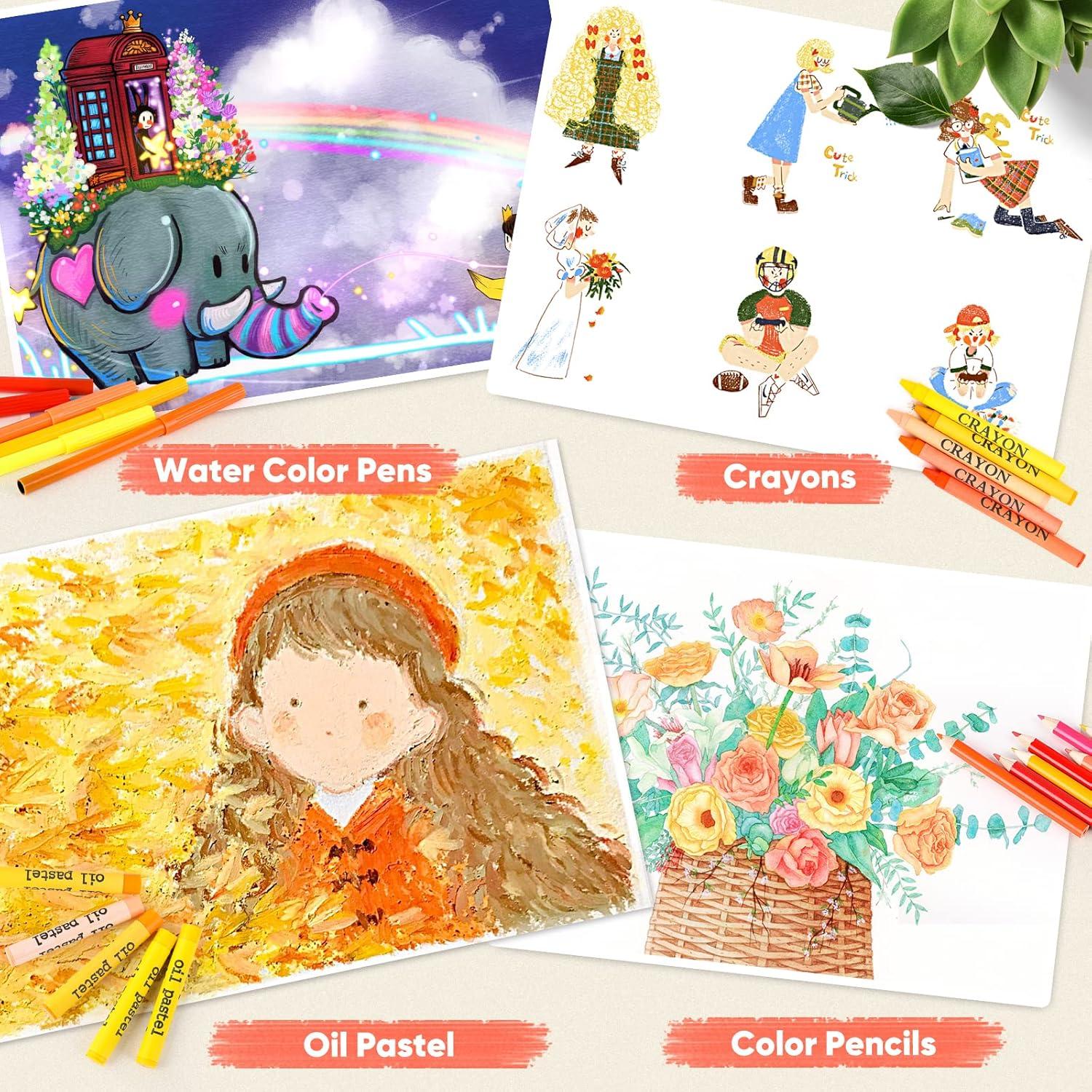 Set de Dibujo y Pintura Soucolor 183 Piezas para Niños y Adultos