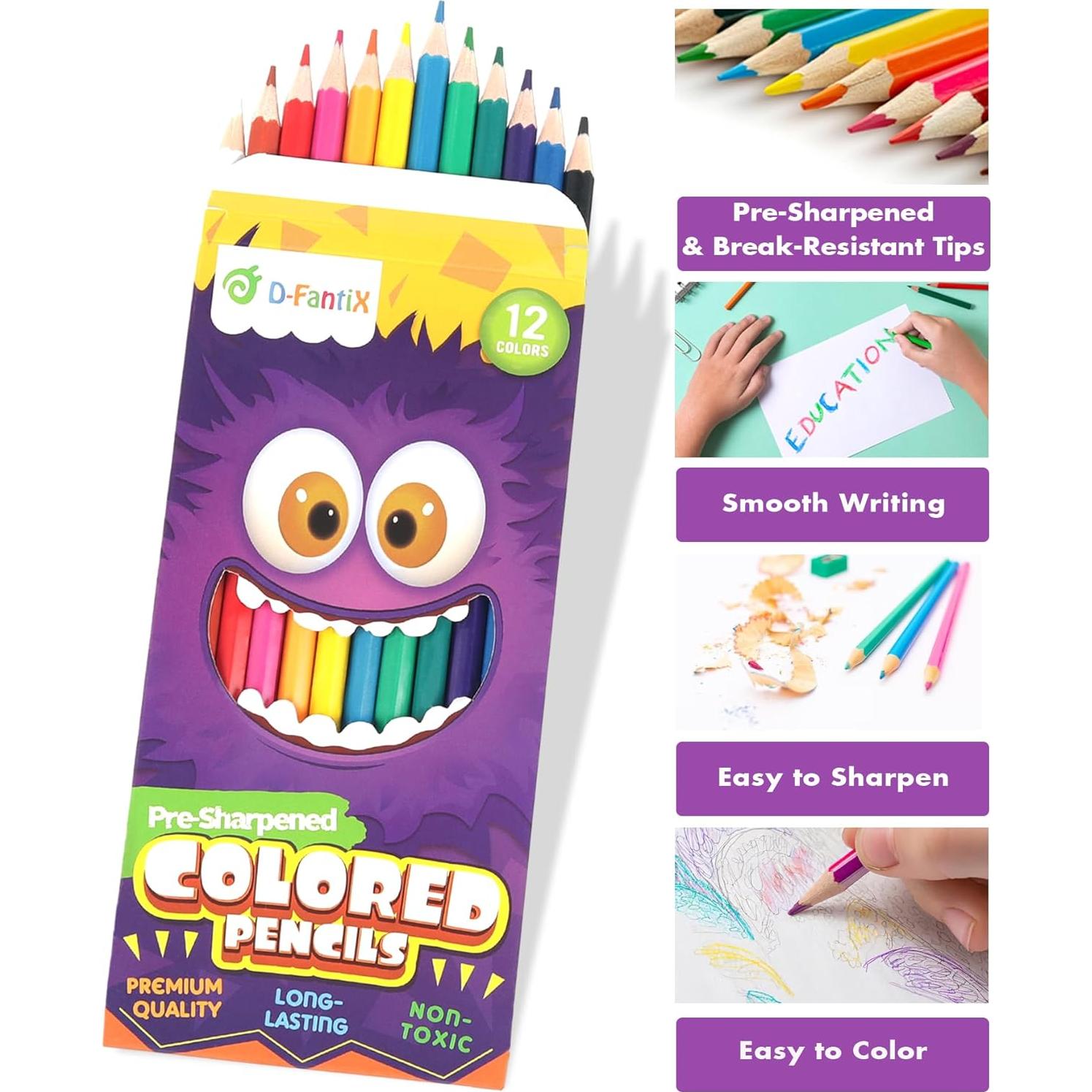Lápices de Colores D-FantiX 432 Unidades Pre-Afilados