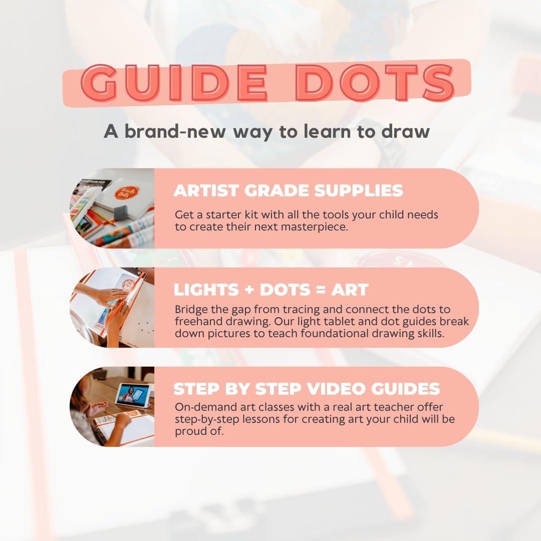 Kit de Arte Guide Dots para Niños 8+ con Tablero Brillante