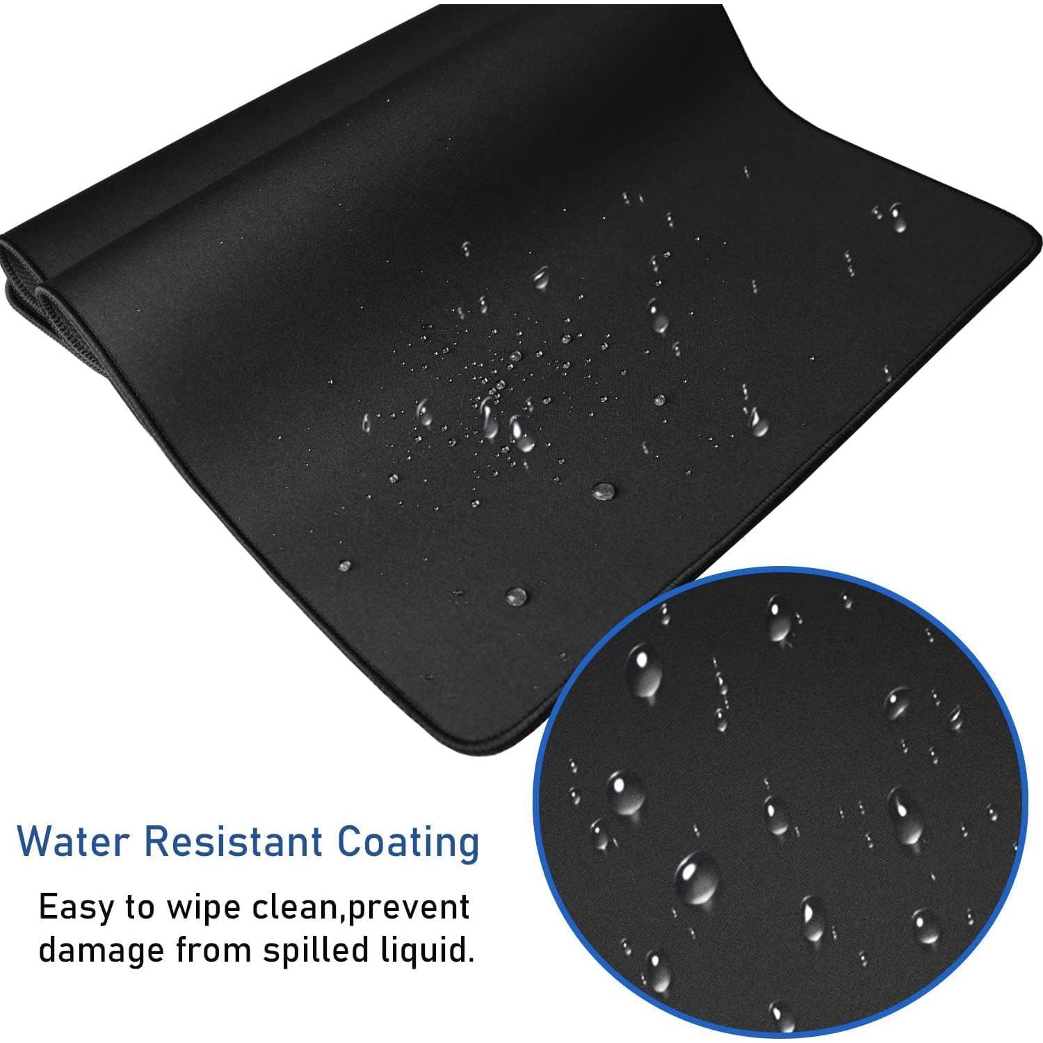 Alfombrilla de Ratón Grande HSMIENK 80x30cm Antideslizante Negra