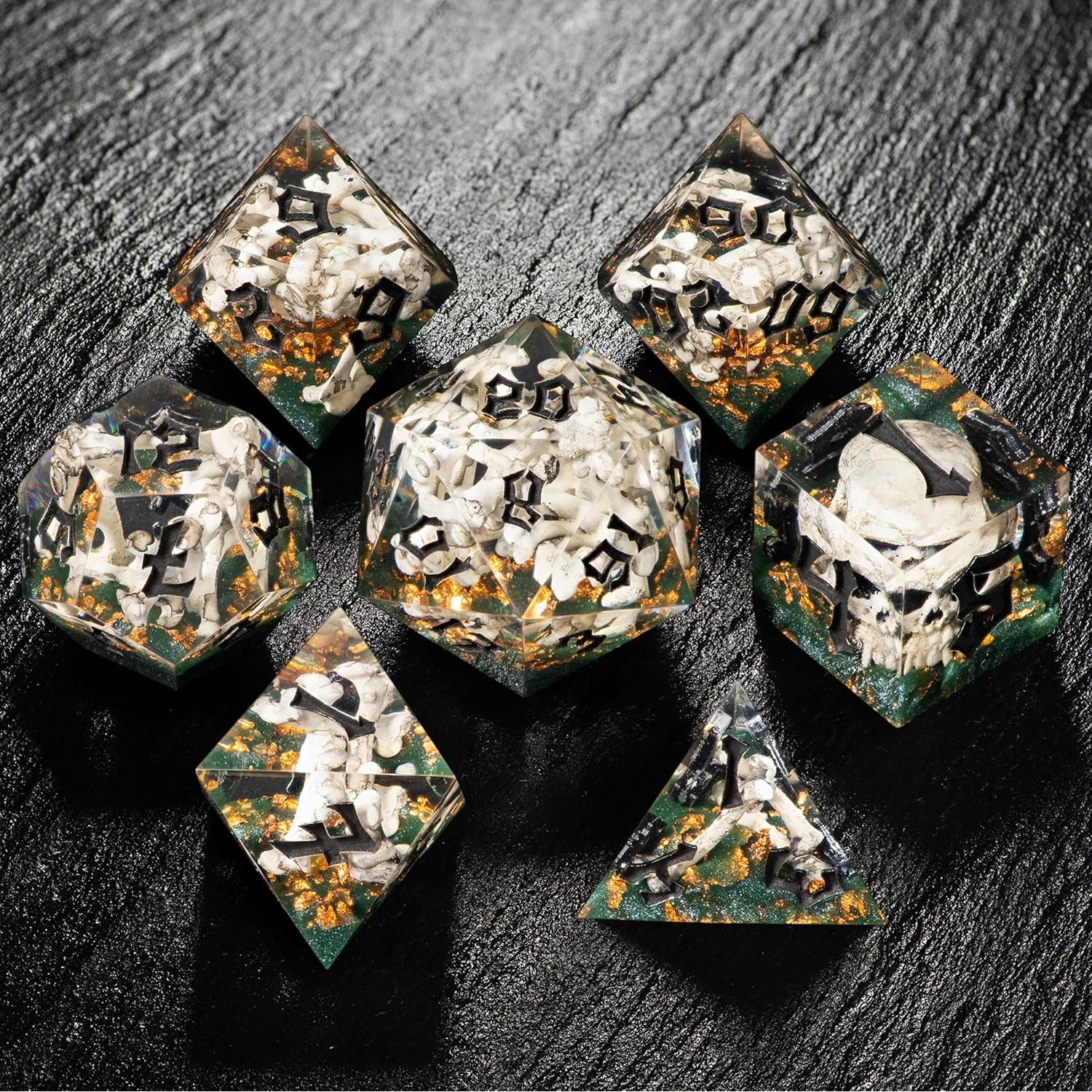 Set de Dados RPG de Hueso Maldito DiceBell - 7 Piezas
