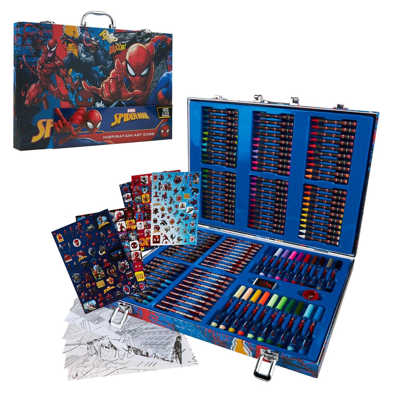 Estuche de Arte Marvel Spiderman con 120 Suministros Creativos