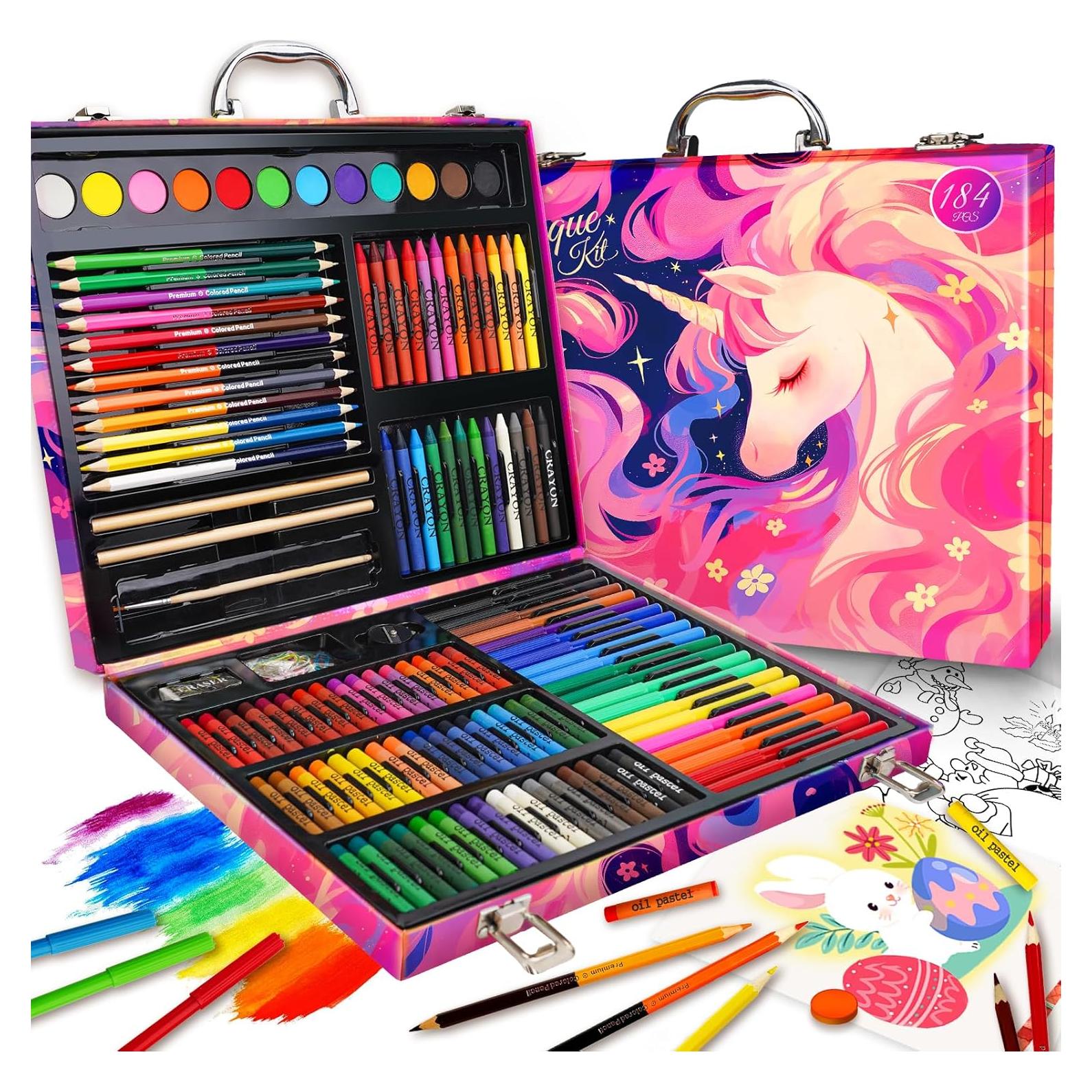 Kit de Arte Cokiki 184 Piezas Unicornio Rosa para Niños