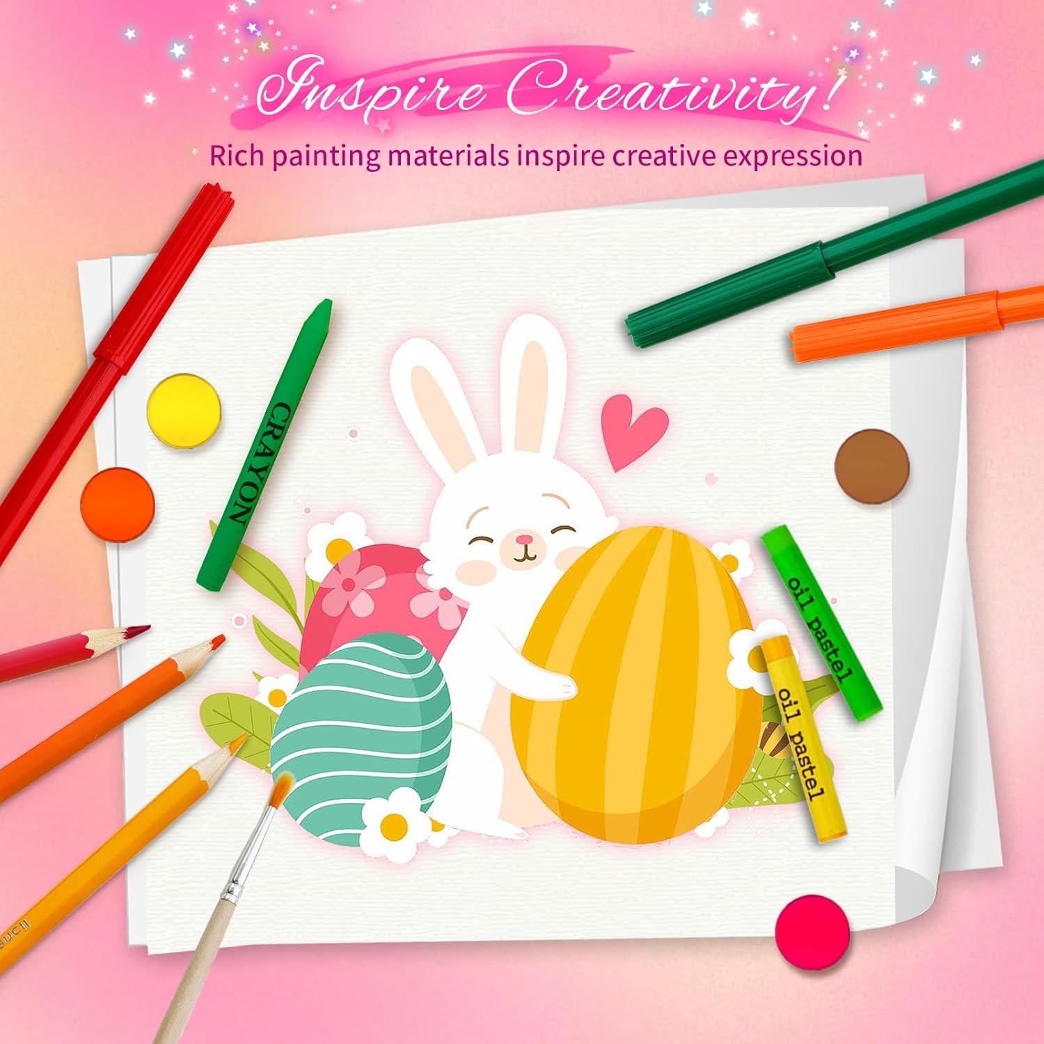 Kit de Arte Cokiki 184 Piezas Unicornio Rosa para Niños