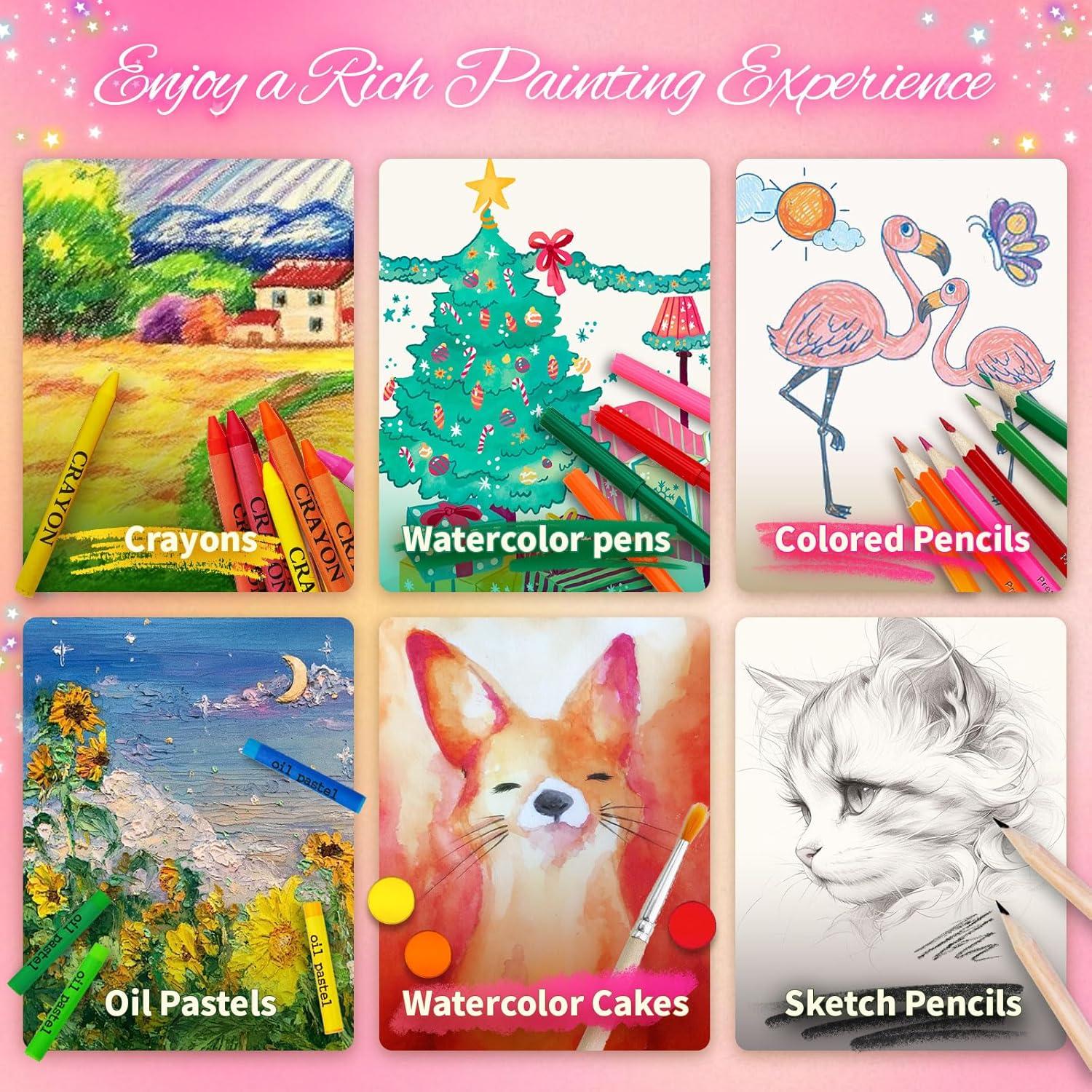 Kit de Arte Cokiki 184 Piezas Unicornio Rosa para Niños