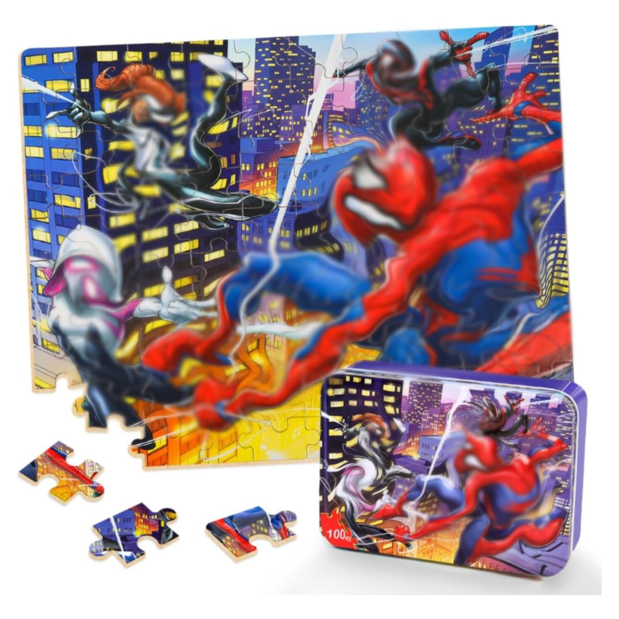 Rompecabezas Infantil 100 Piezas Wieewg en Caja de Metal