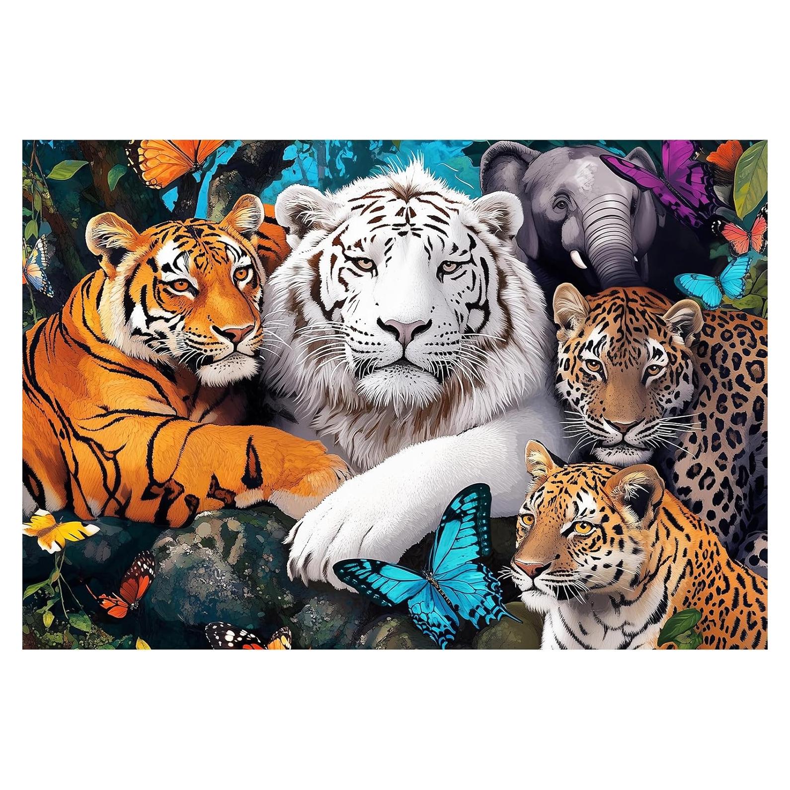 Rompecabezas de Tigre 100 Piezas VOLUVOL 52x38 cm