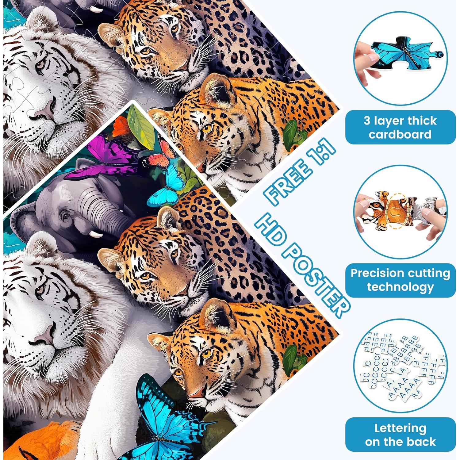 Rompecabezas de Tigre 100 Piezas VOLUVOL 52x38 cm