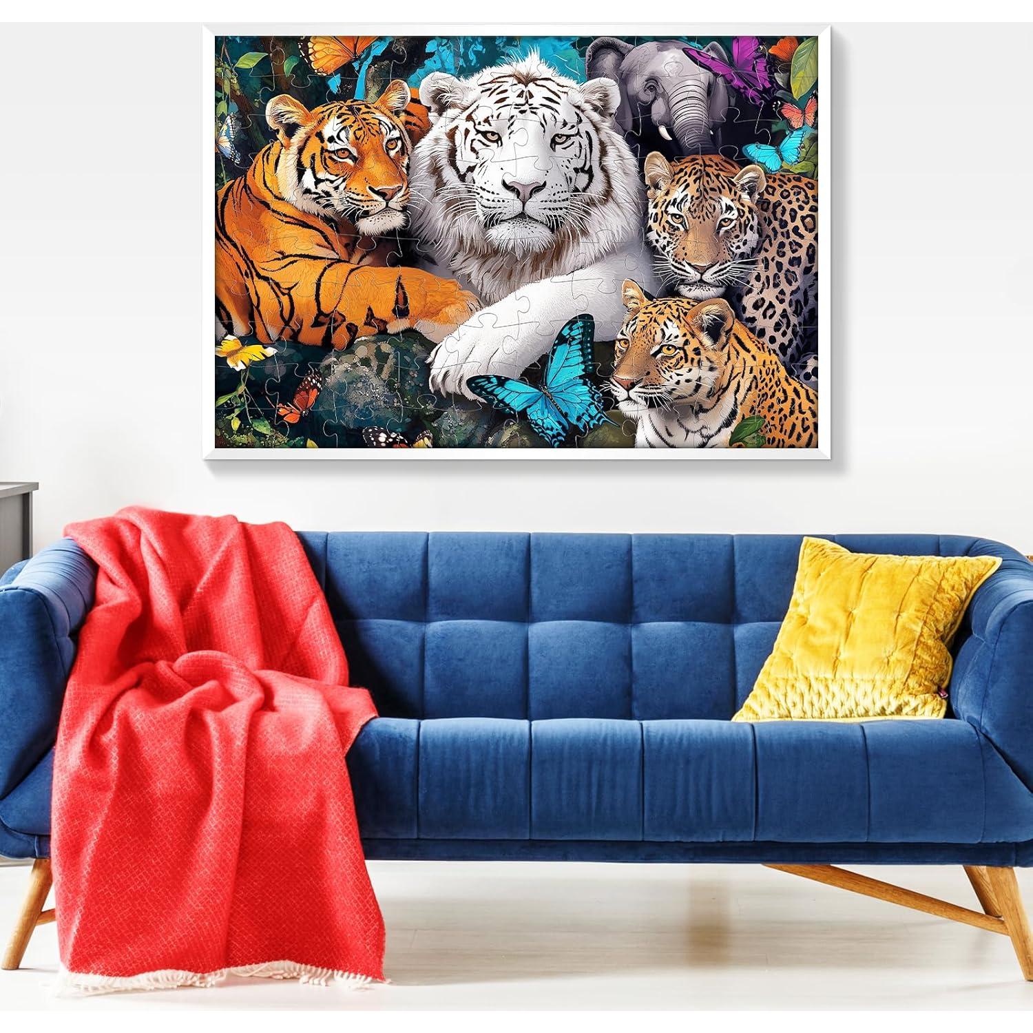 Rompecabezas de Tigre 100 Piezas VOLUVOL 52x38 cm