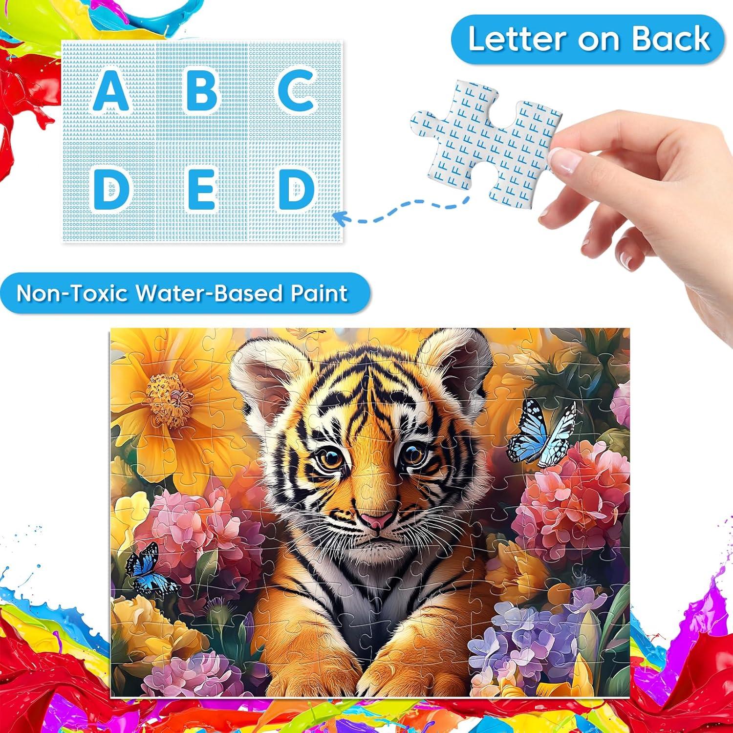 Paquete de 4 Puzzles de 100 Piezas Jeacirio para Niños