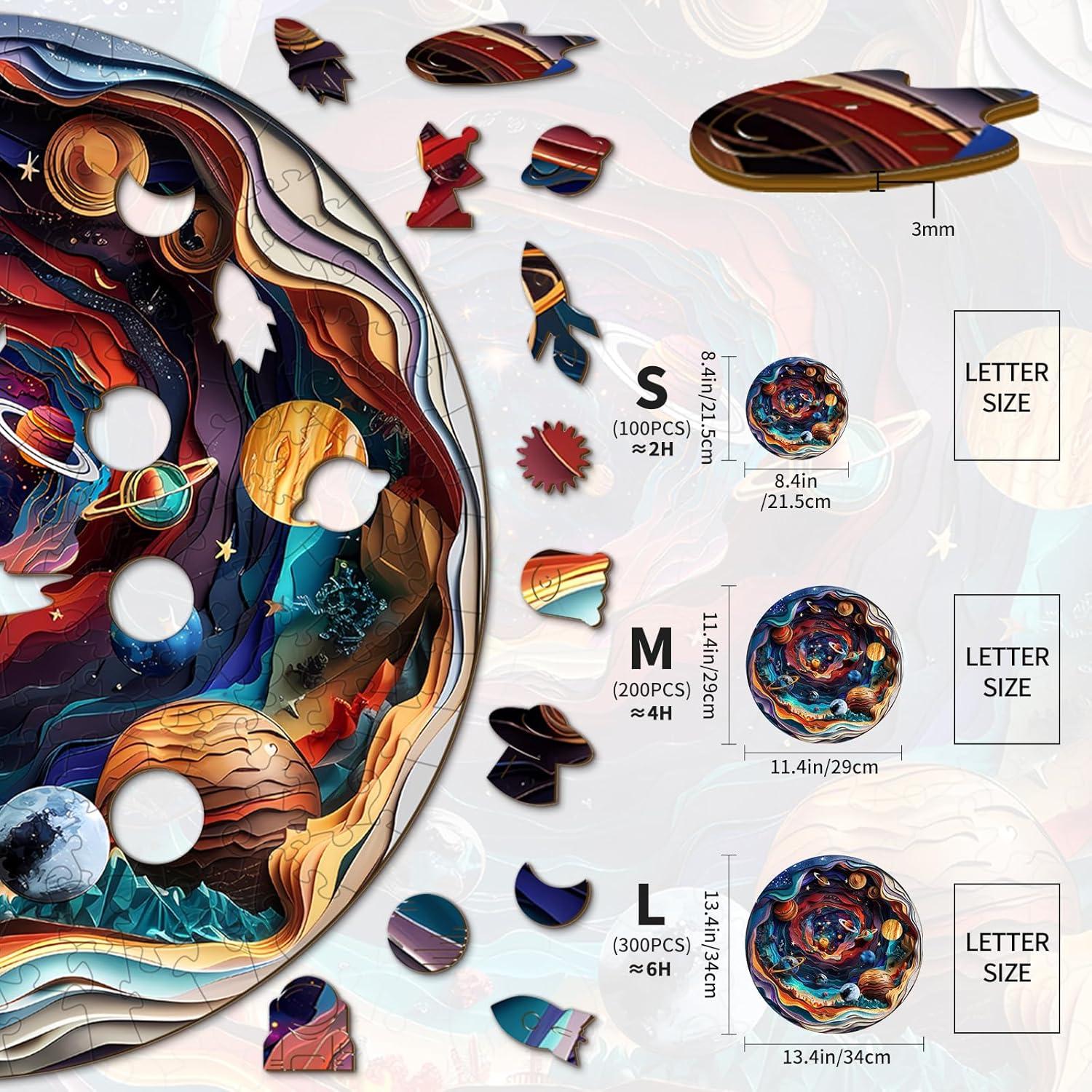 Rompecabezas de Madera 3D Welsky Universo Mediano