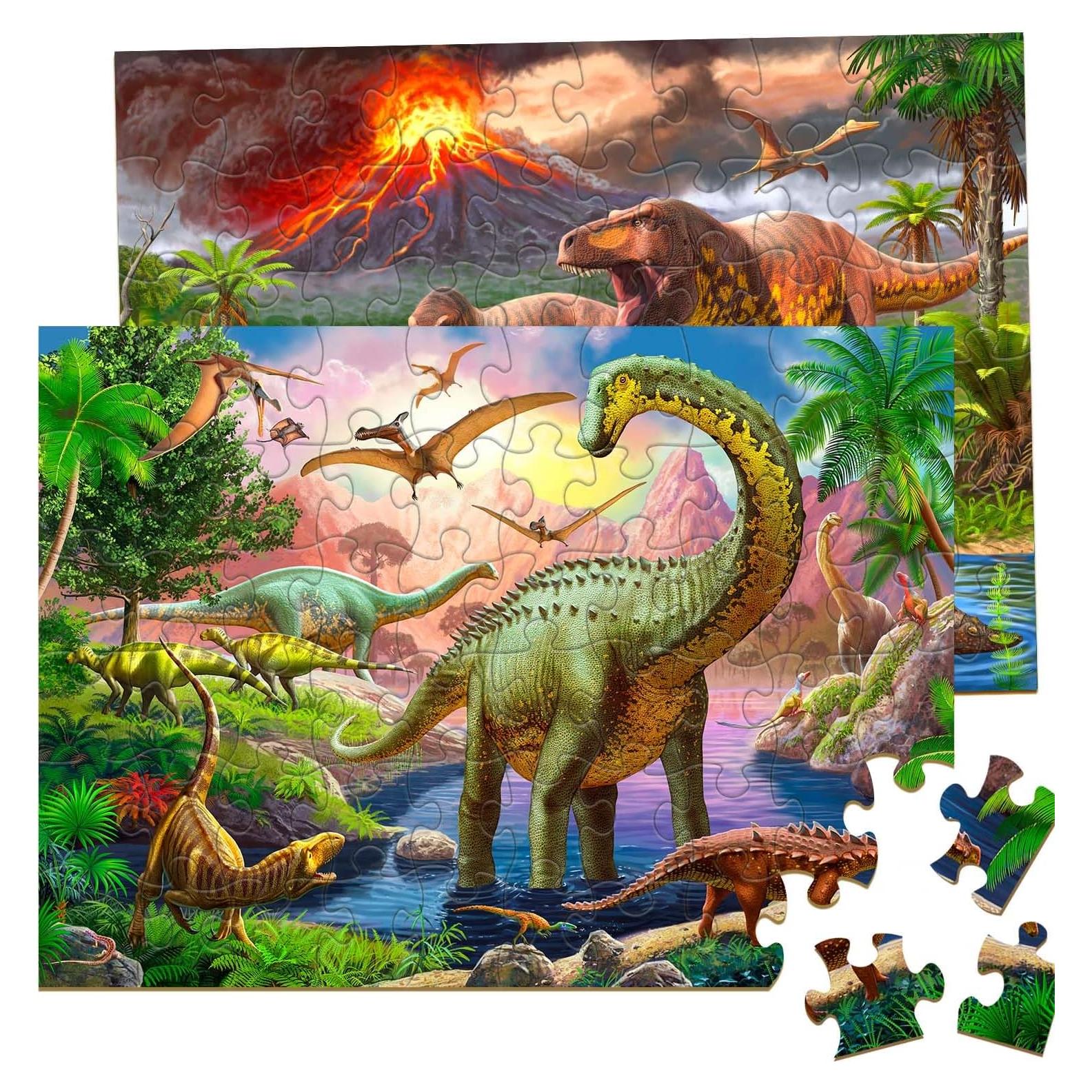 Rompecabezas Educativo Unolidrom 2x60 Piezas Dinosaurios