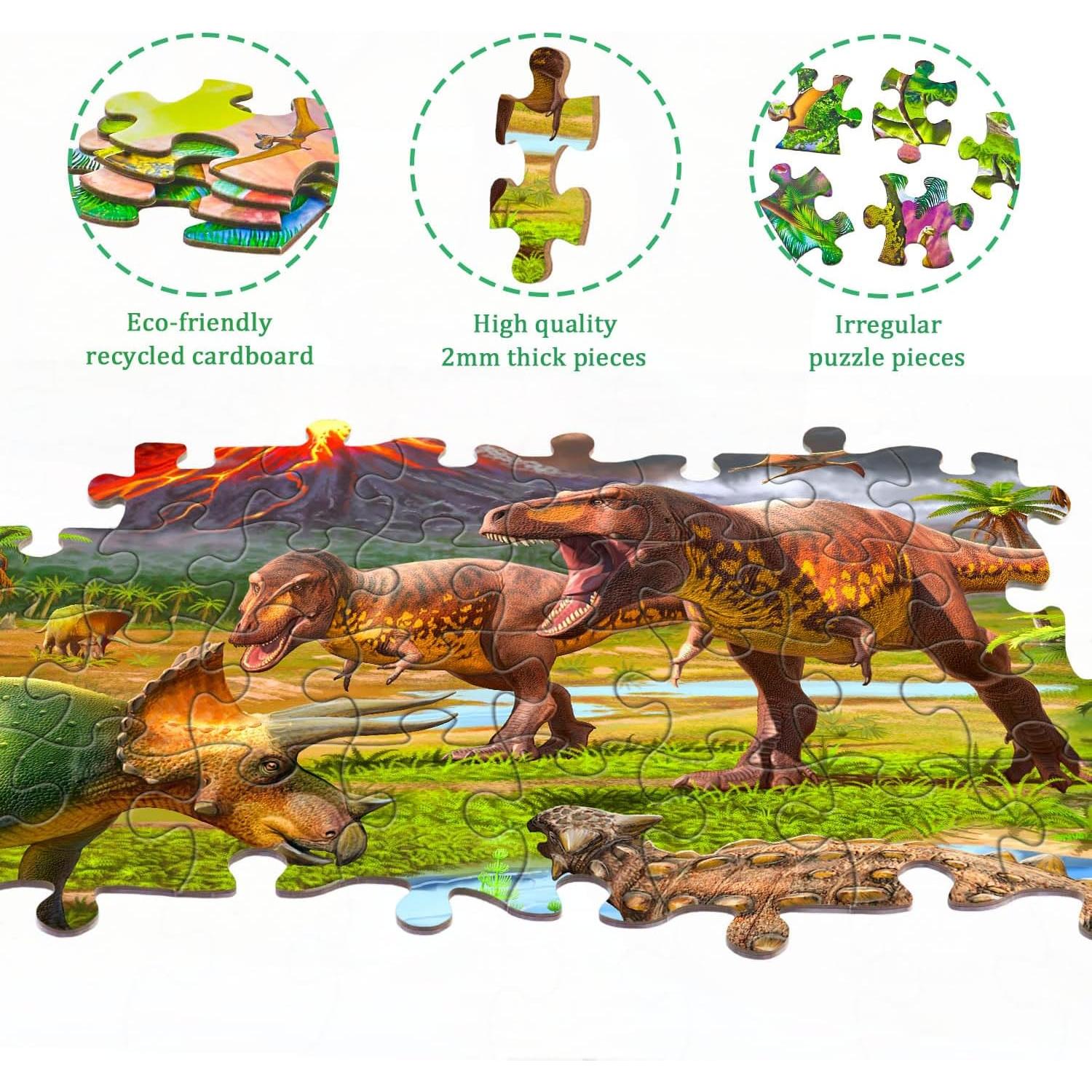 Rompecabezas Educativo Unolidrom 2x60 Piezas Dinosaurios