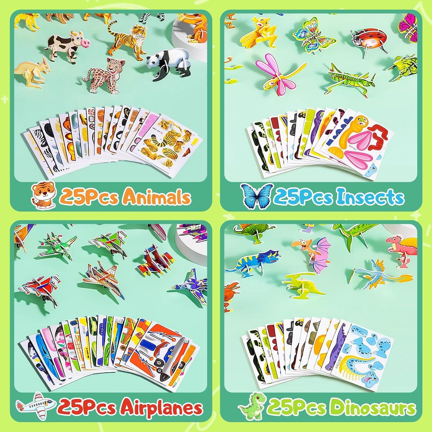 Rompecabezas 3D educativo LOSFPVR 100 piezas para niños