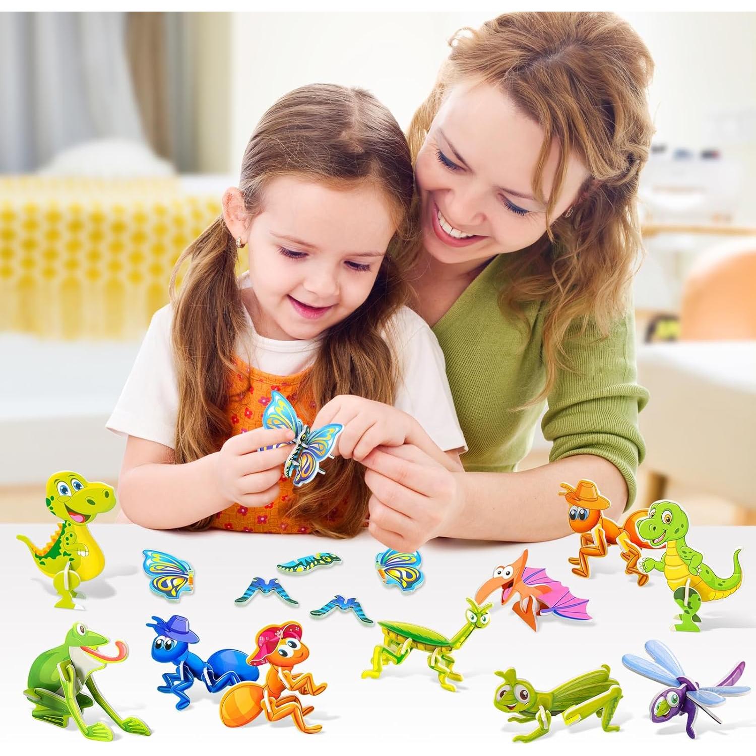 Rompecabezas 3D educativo LOSFPVR 100 piezas para niños