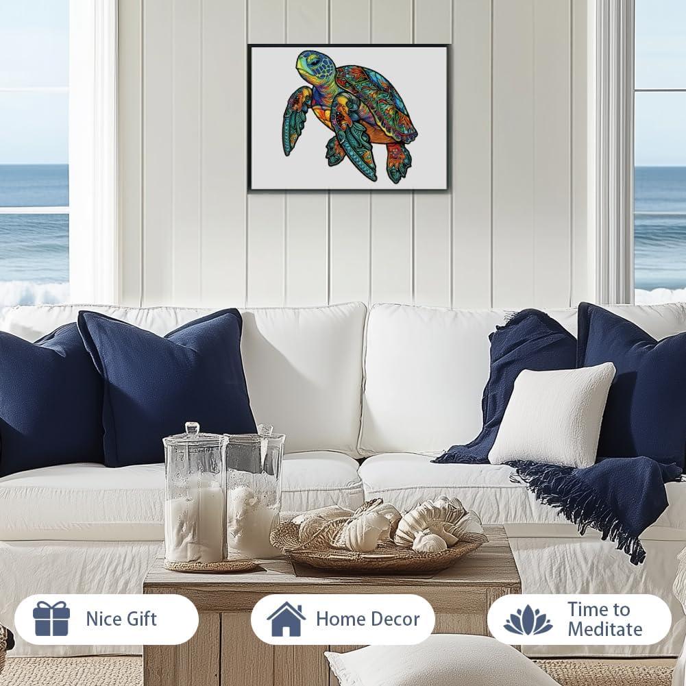 Rompecabezas de Madera Tortuga Marina 200 Piezas 30x25 cm