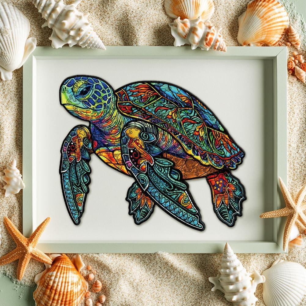 Rompecabezas de Madera Tortuga Marina 200 Piezas 30x25 cm