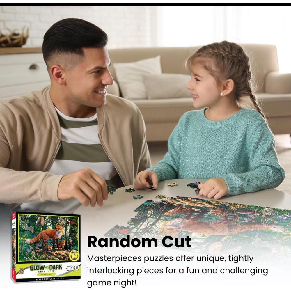 Rompecabezas MasterPieces 500 Piezas Valle de Dinosaurios Brilla en la Oscuridad