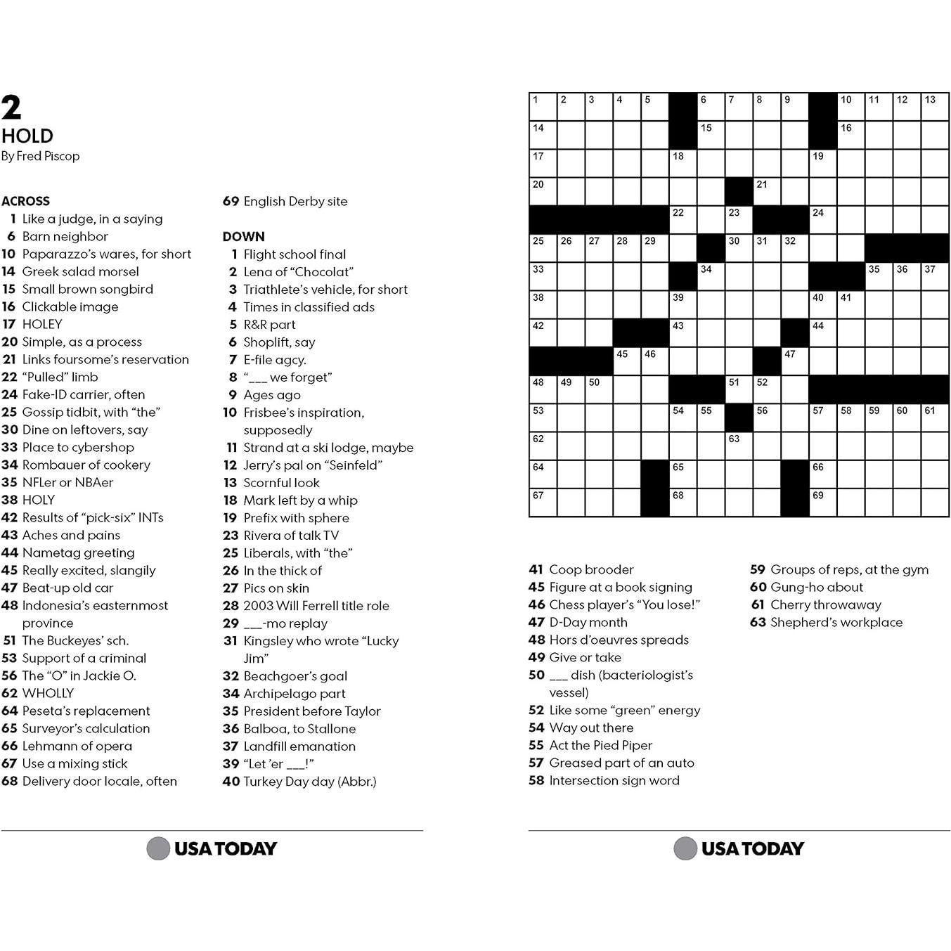 USA TODAY Crossword Super Challenge 2: 200 Puzzles (USA Today Puzzles) (Volume 29)