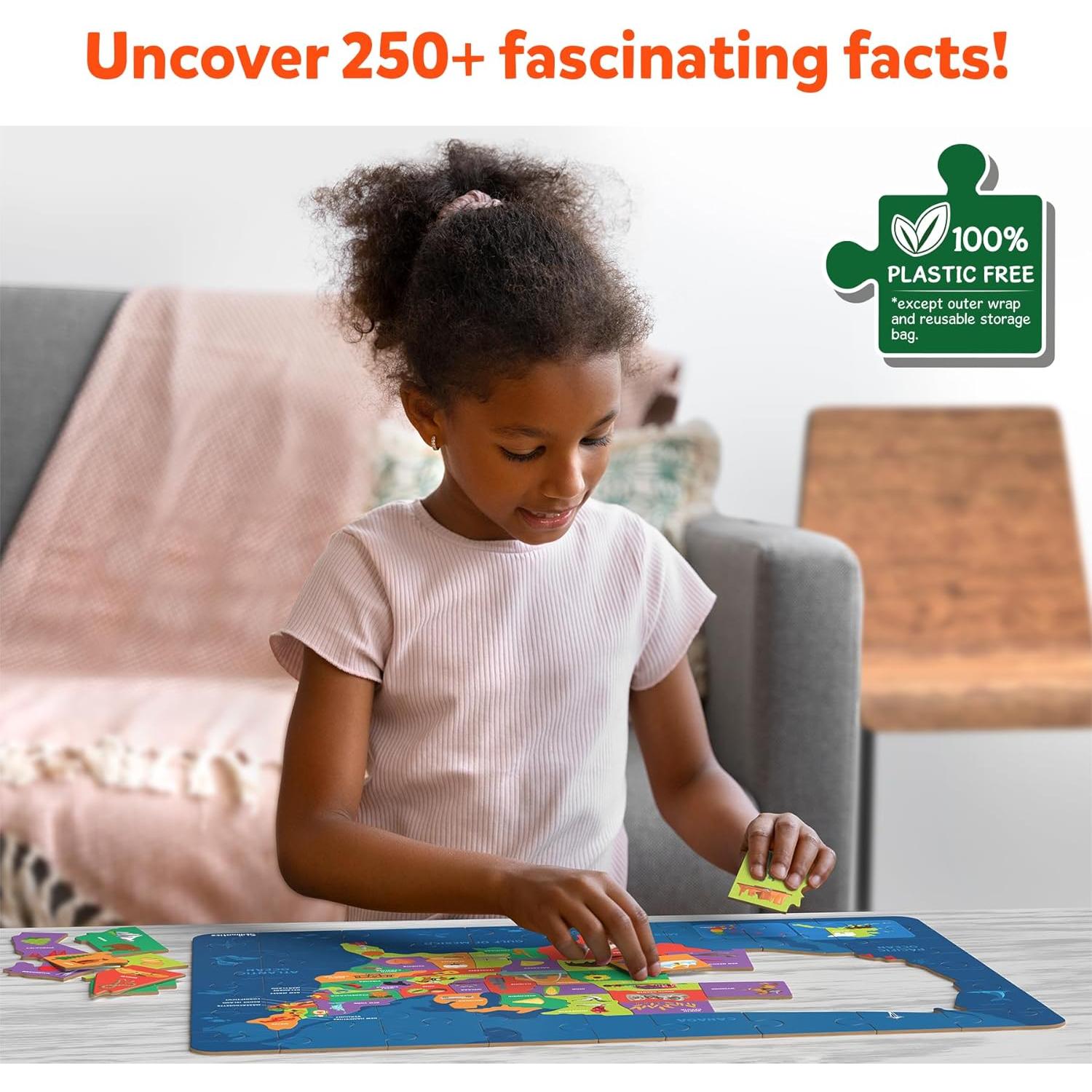 Rompecabezas Educativo Skillmatics Mapa EE.UU. 75 Piezas