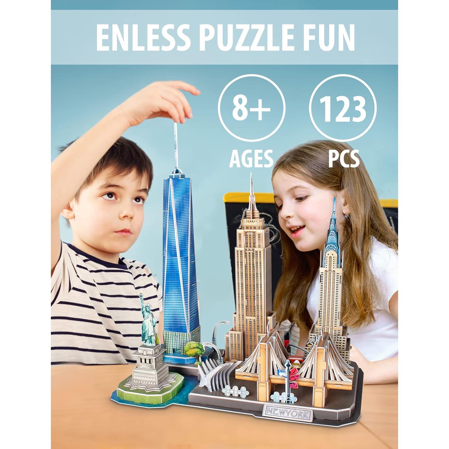 Rompecabezas 3D CubicFun Nueva York - Proyectos STEM para Niños 8+