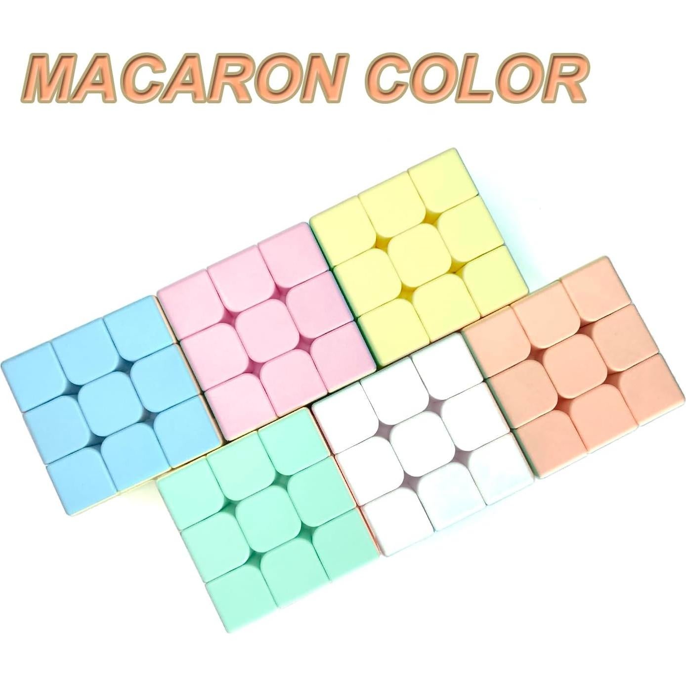 Paquete de 6 Cubos Veloces 3x3 Sin Etiquetas - Juguetes de Rompecabezas