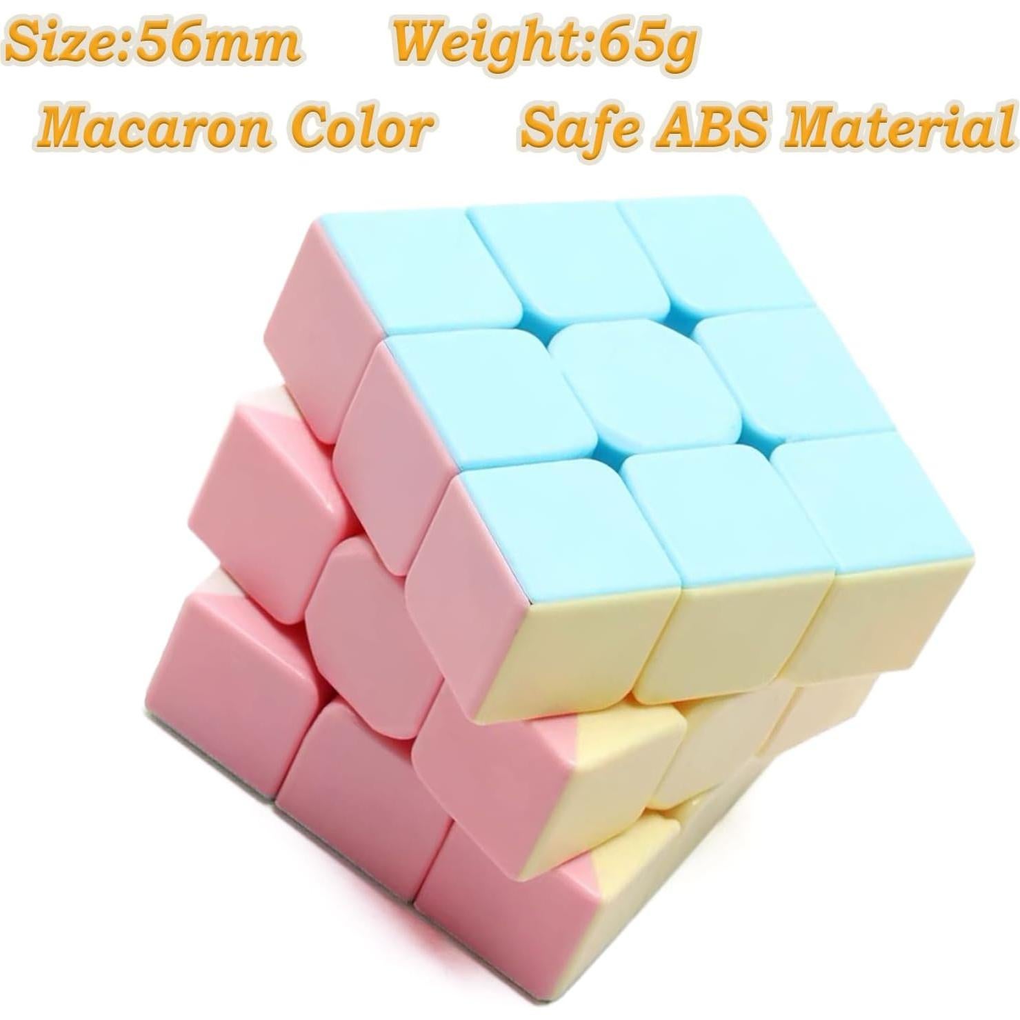 Paquete de 6 Cubos Veloces 3x3 Sin Etiquetas - Juguetes de Rompecabezas