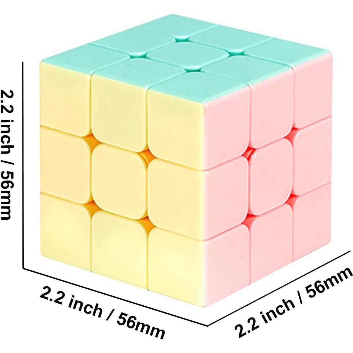 Paquete de 6 Cubos Veloces 3x3 Sin Etiquetas - Juguetes de Rompecabezas
