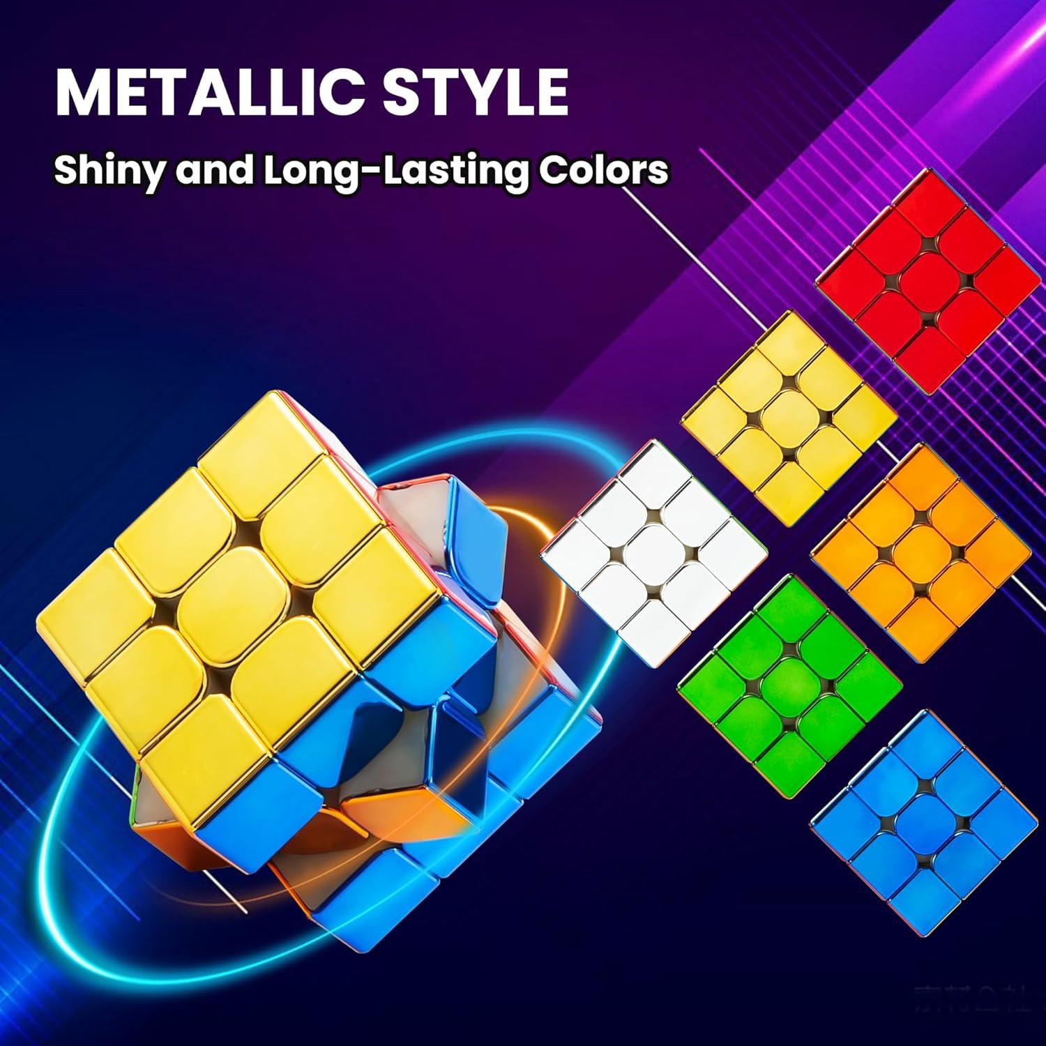 Cubo Rápido 3x3 GONINO Espejo Magnético con Soporte