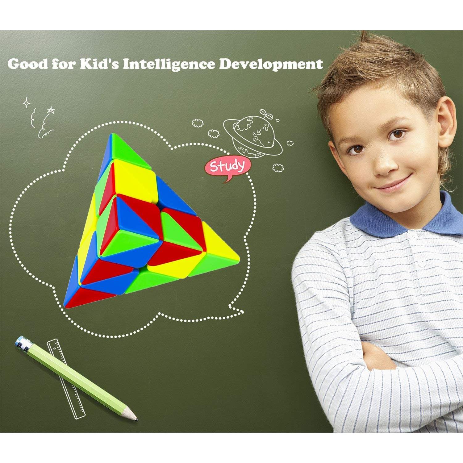 Cubo Velocista Pirámide Roxenda 3x3, Juguete Educativo