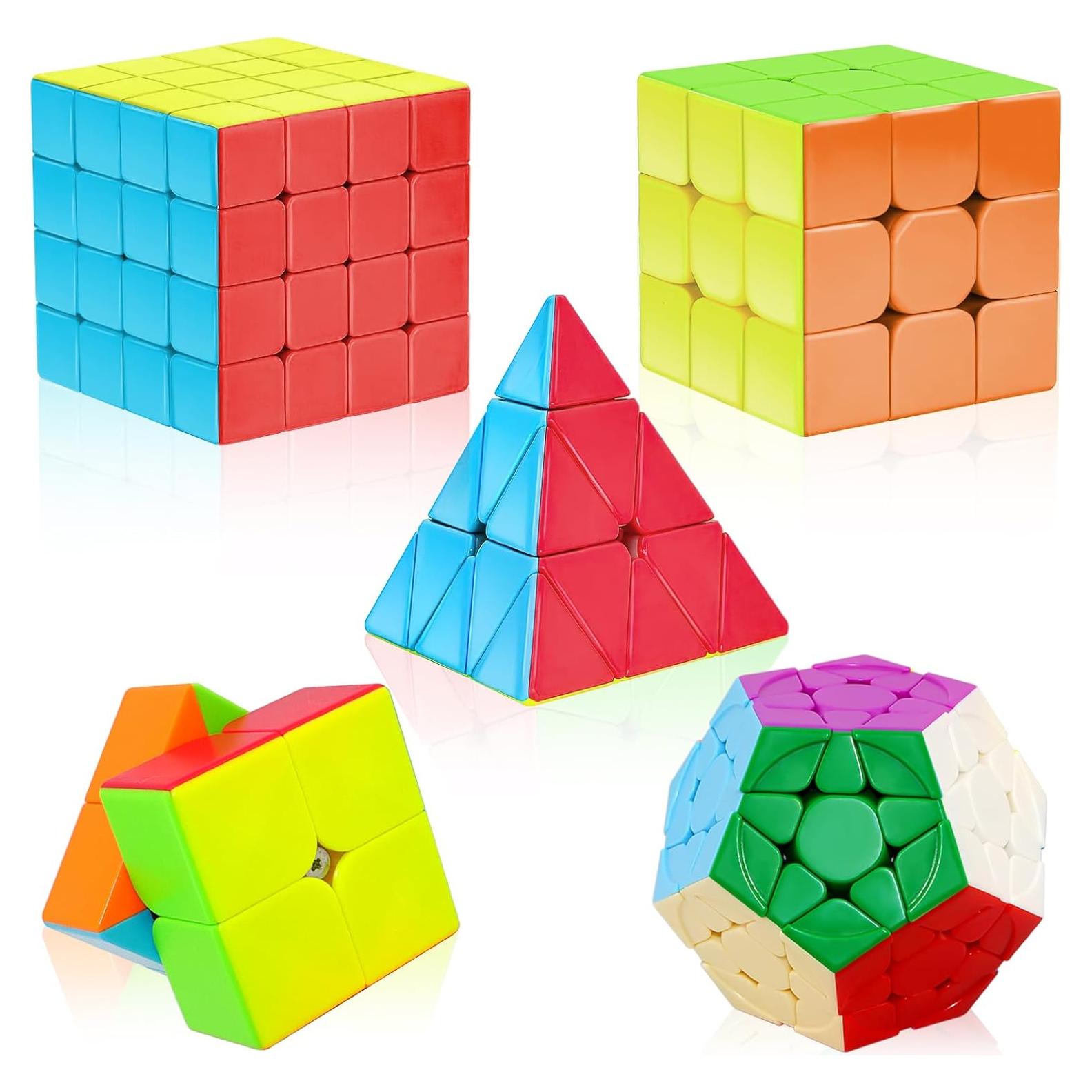 Juego de Cubos Rápidos 5 Piezas Qiyi 2x2 3x3 4x4 Megaminx
