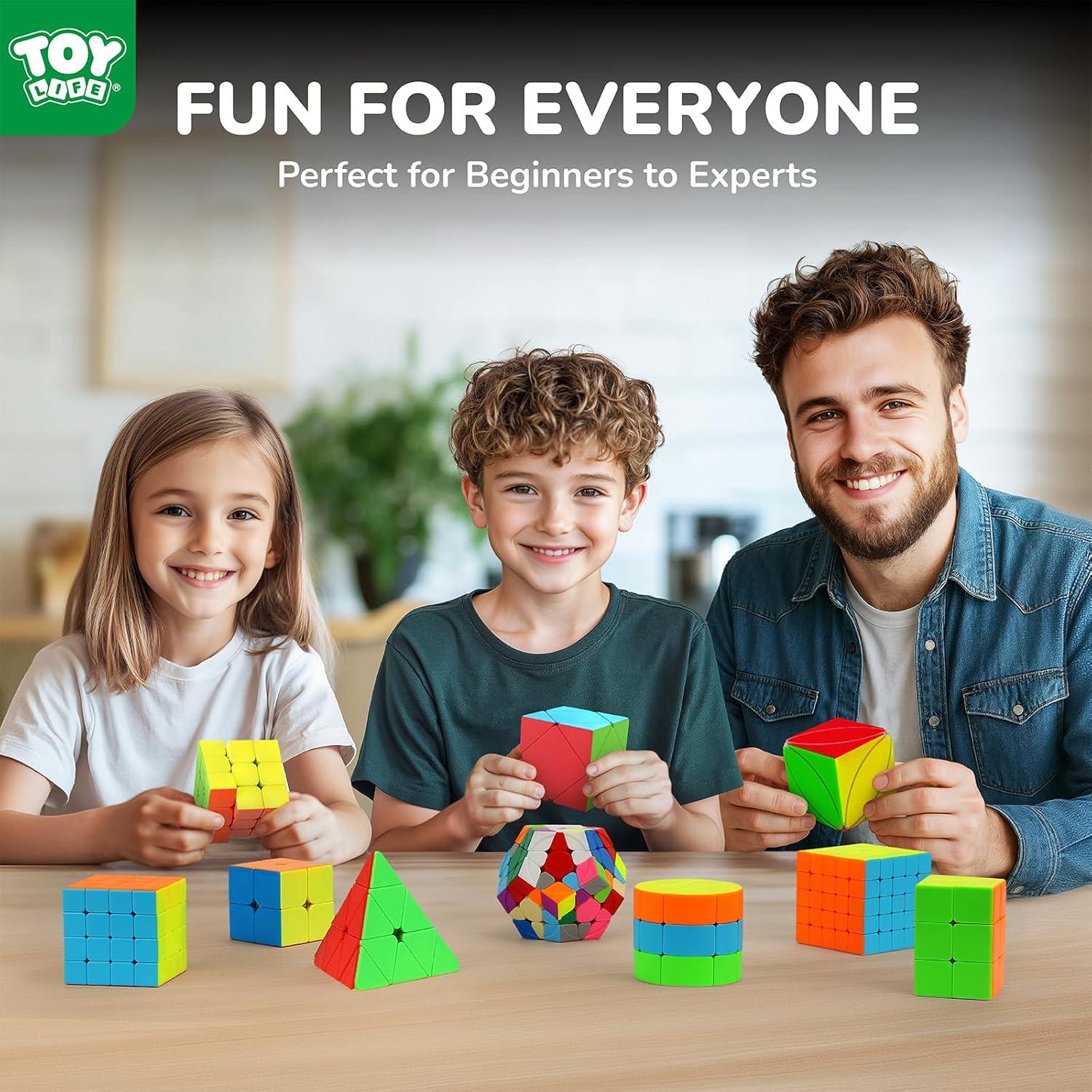 Conjunto de Cubos Mágicos TOY Life 10 Piezas - 3x3, 2x2, 4x4, Pirámide, Megaminx