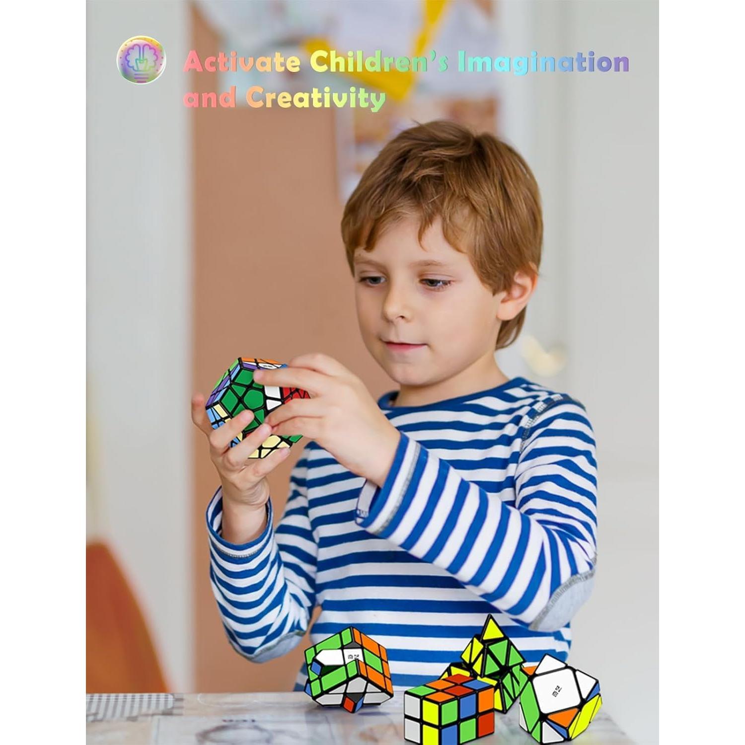 Conjunto de Cubos de Rompecabezas Roxenda - 7 Piezas Variadas