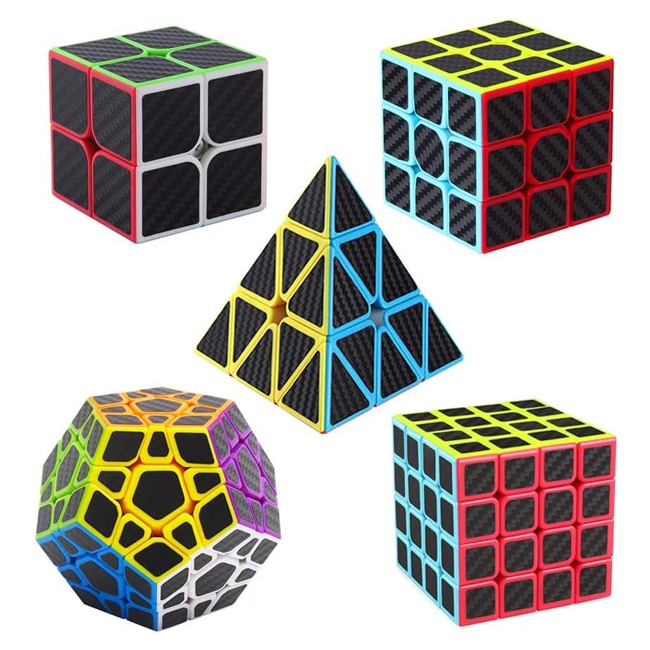 Conjunto de Cubos de Velocidad Roxenda 5 Piezas 2x2 3x3 4x4 Megaminx