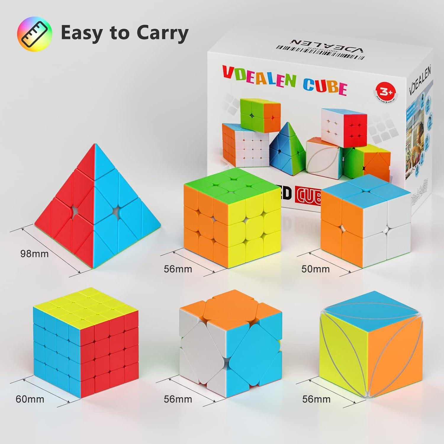Juego de Cubos Mágicos Vdealen 2x2 3x3 4x4 Pirámide Skewb Ivy