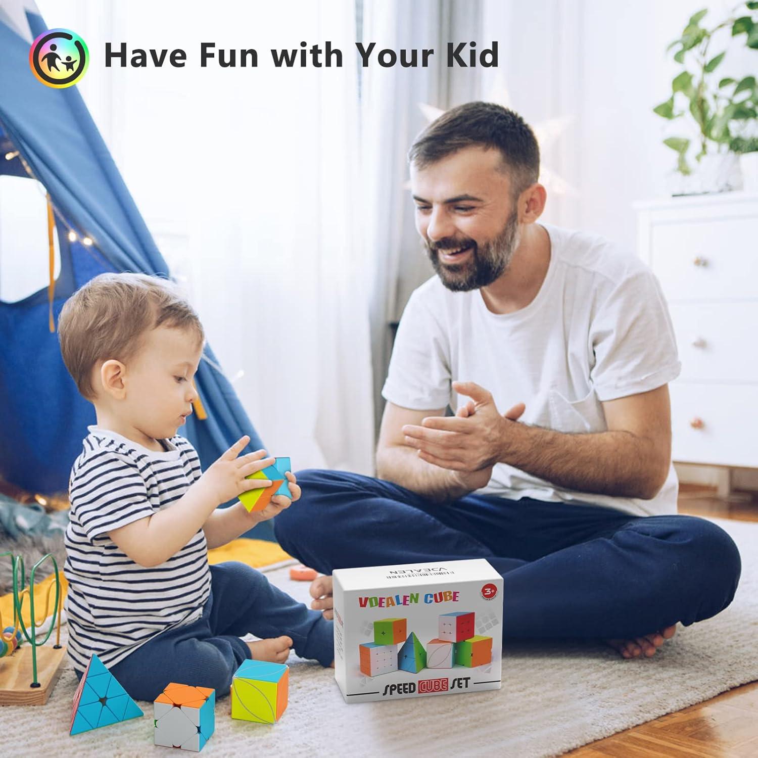 Juego de Cubos Mágicos Vdealen 2x2 3x3 4x4 Pirámide Skewb Ivy