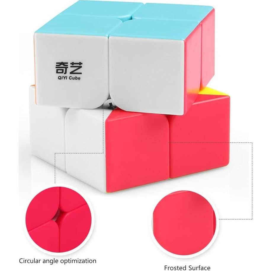 Conjunto de Cubos Rápidos D-FantiX QY Toys 2x2 3x3 Pirámide