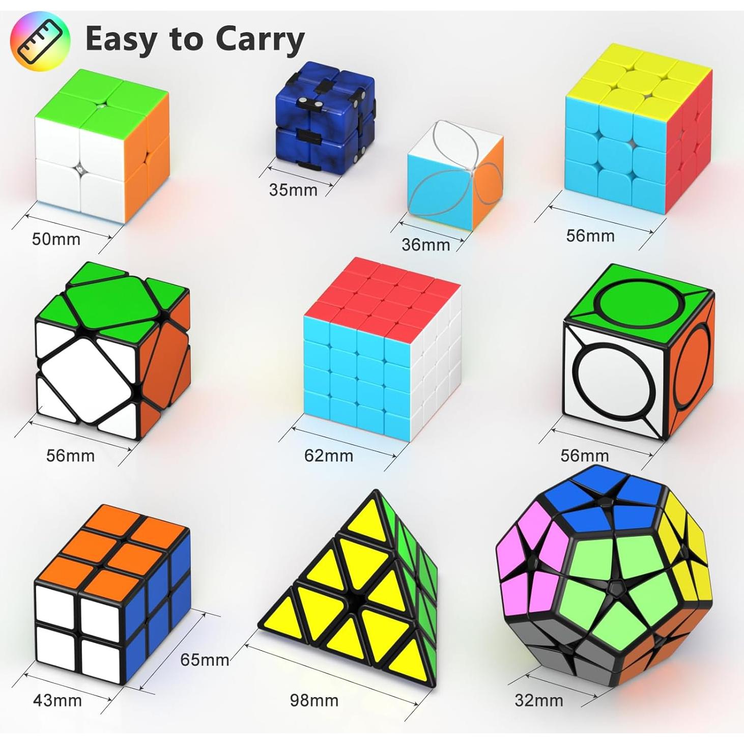 Juego de Cubos de Velocidad Vdealen - 10 Piezas 2x2 3x3 4x4