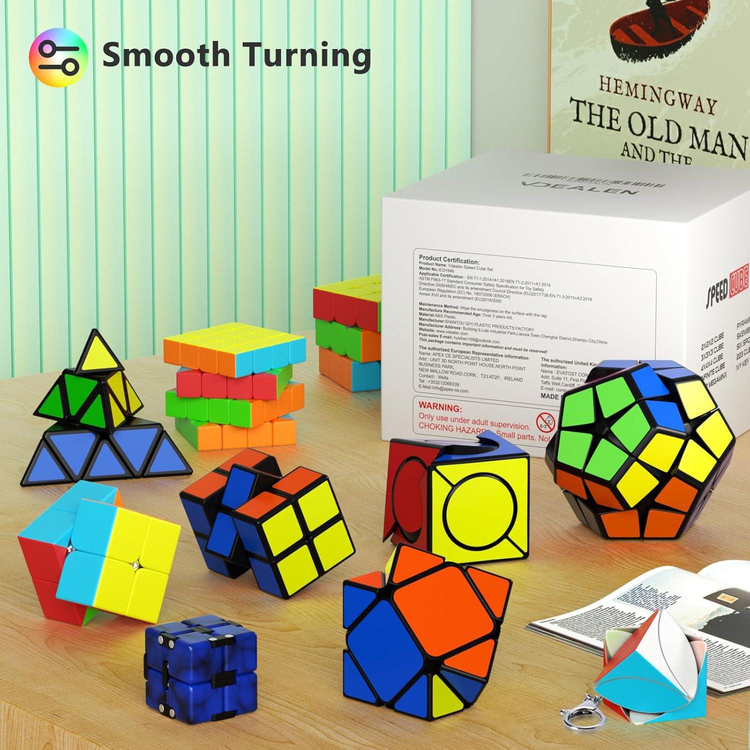 Juego de Cubos de Velocidad Vdealen - 10 Piezas 2x2 3x3 4x4