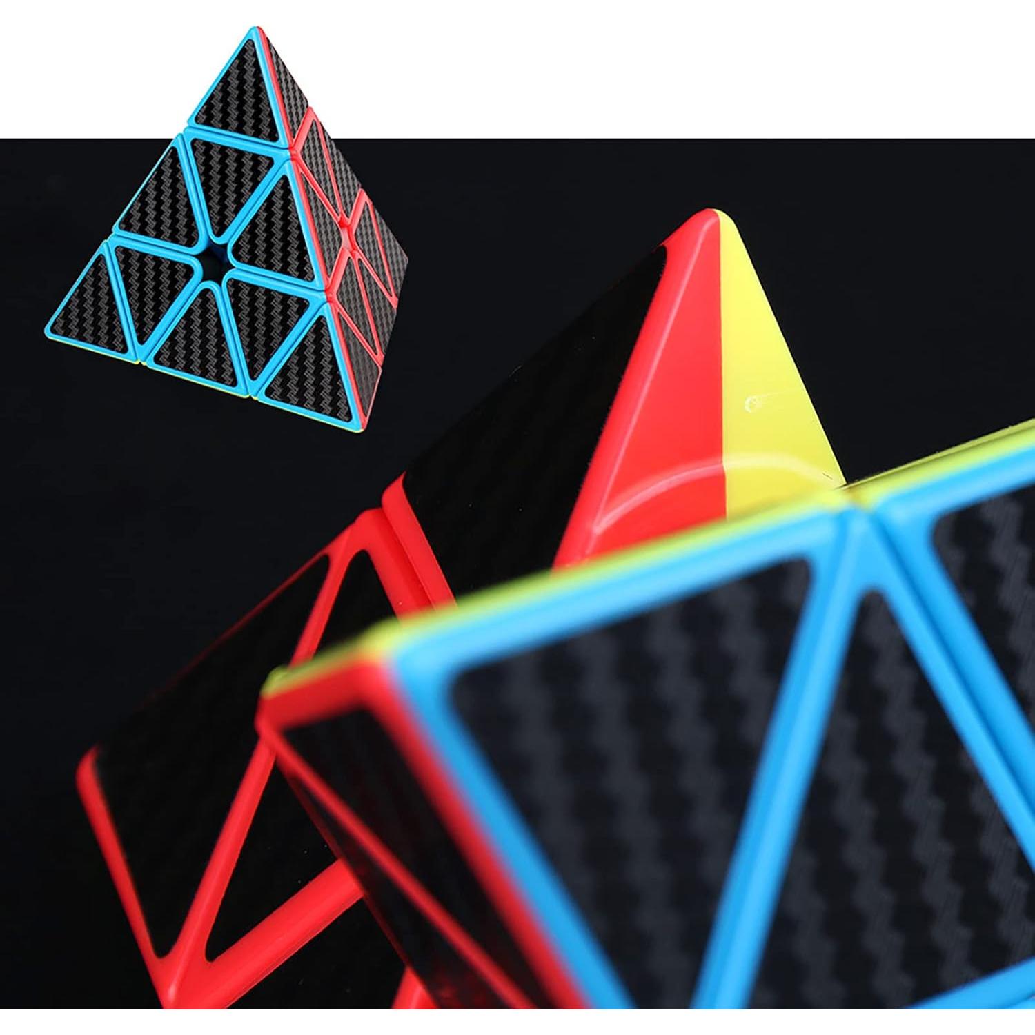 Cubo de Velocidad Pirámide 3x3 AMAZA con Fibra de Carbono