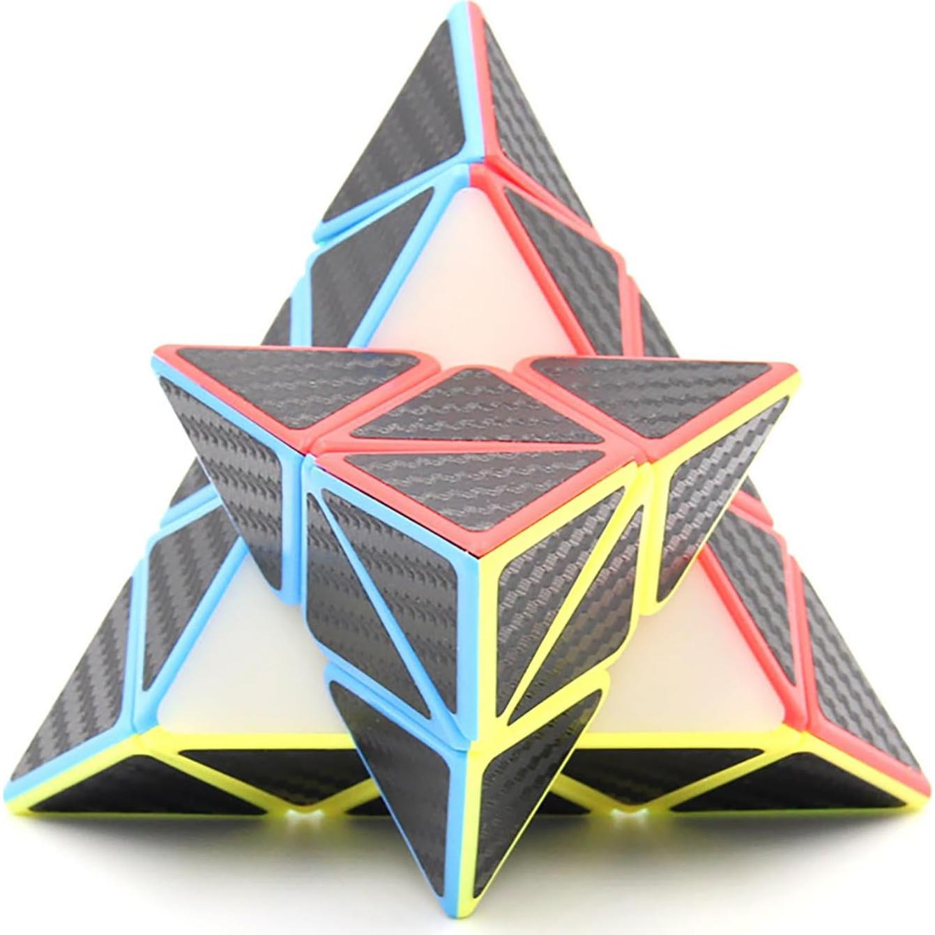 Cubo de Velocidad Pirámide 3x3 AMAZA con Fibra de Carbono